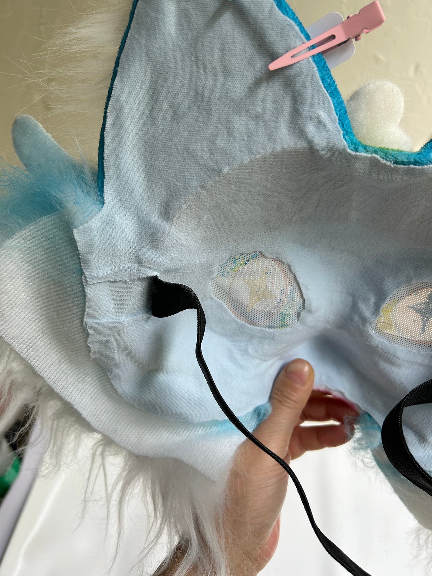 Blue cute Therian cat mask 02