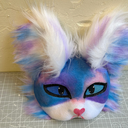Cool and cute Therian purple and blue cat mask 01