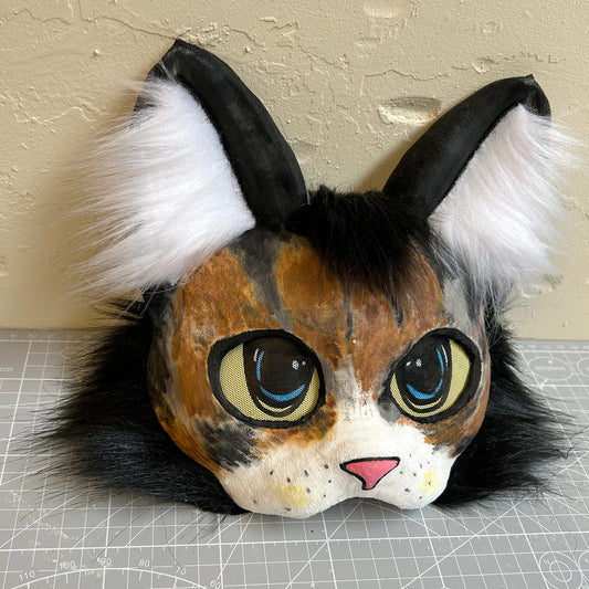 Cute Therian brown cat mask 02