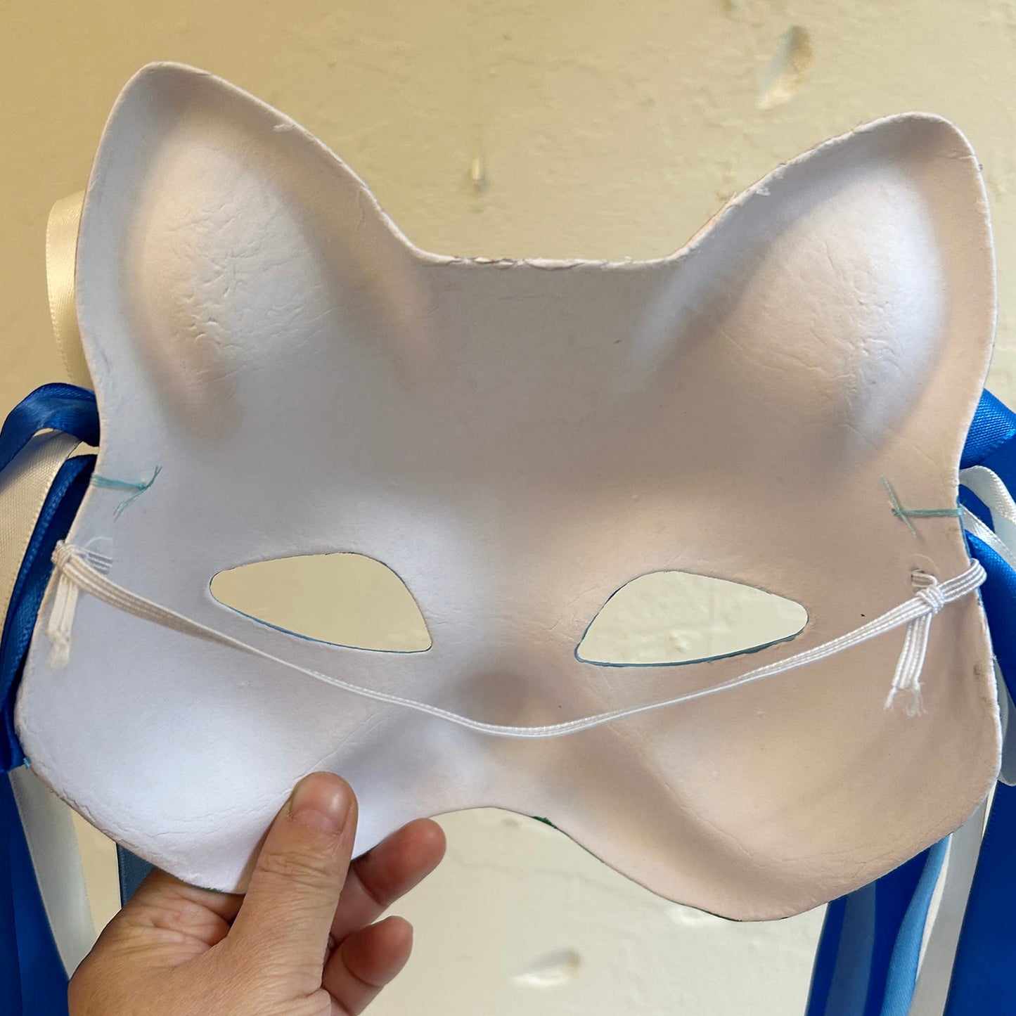 Hand-painted Beautiful scenery cat mask kitsune 01