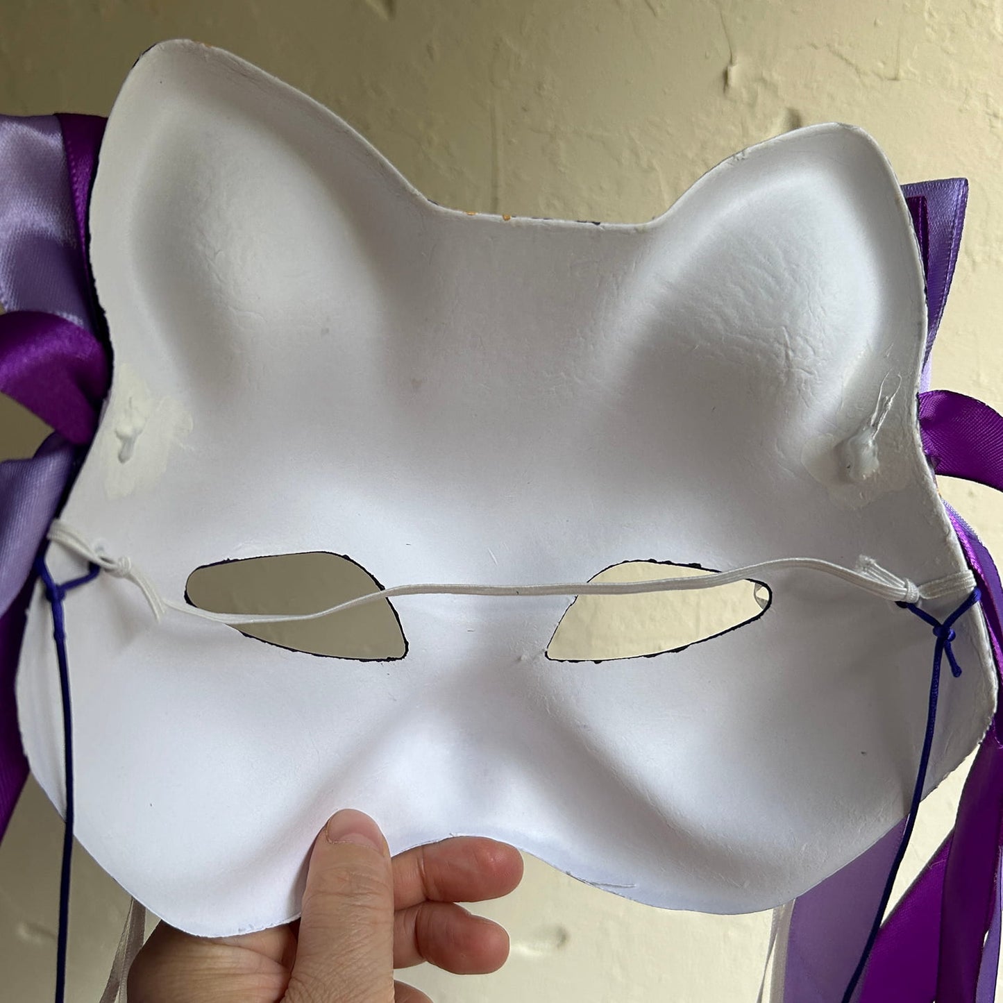 Hand-painted cute Masquerade cat mask kabuki 01