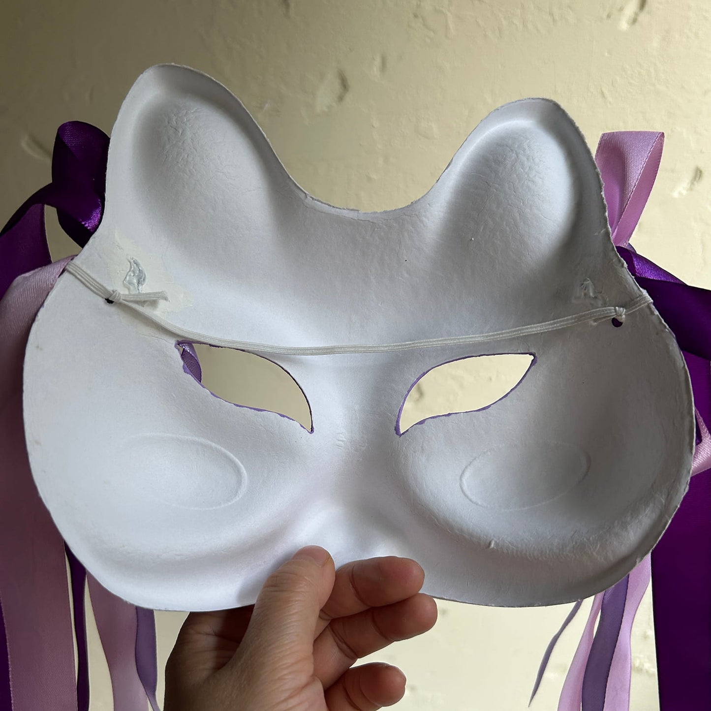 Hand-painted purple Fox mask Masquerade kabuki 01