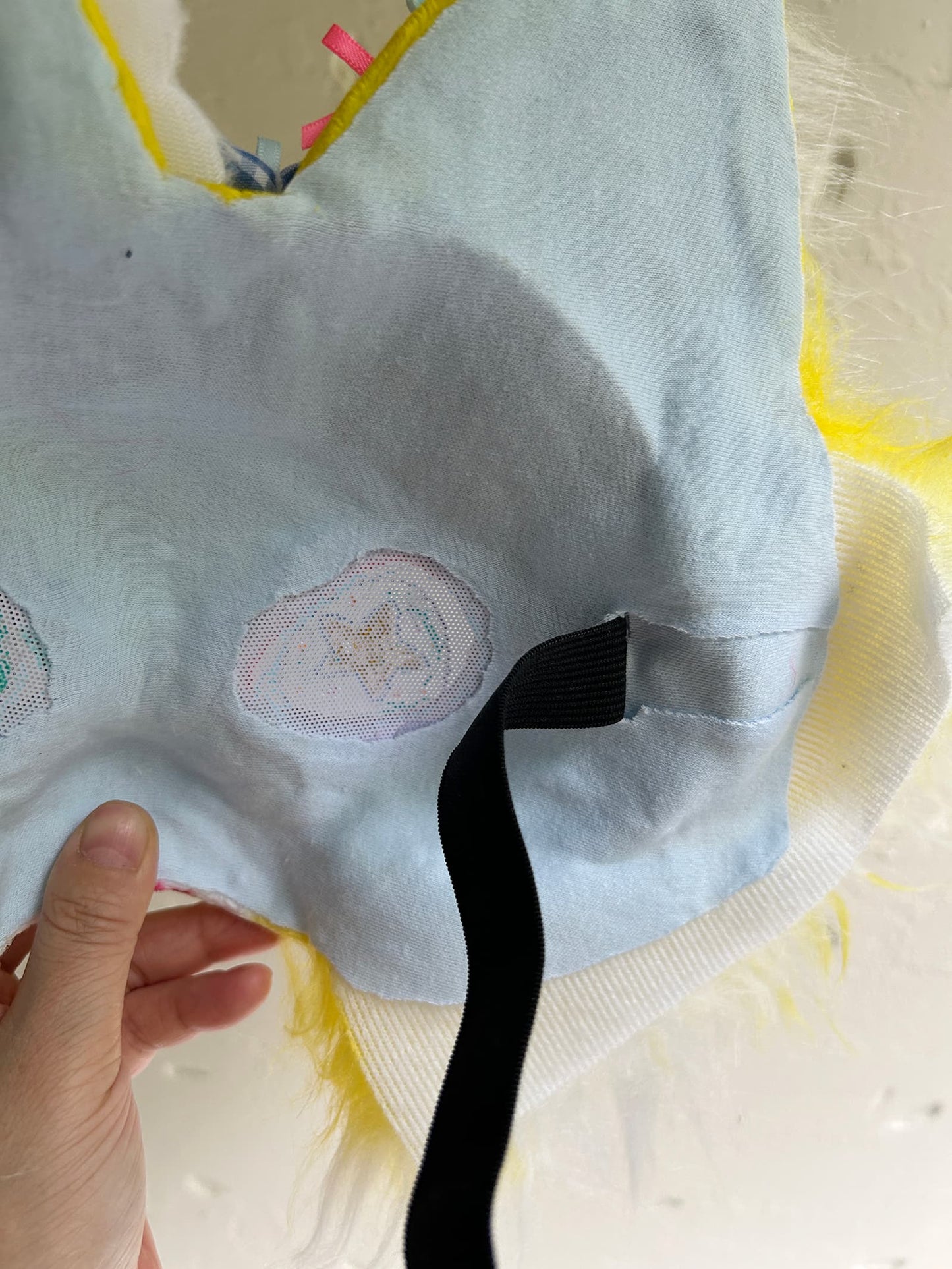 Yellow sweet and cute Therian cat mask 01