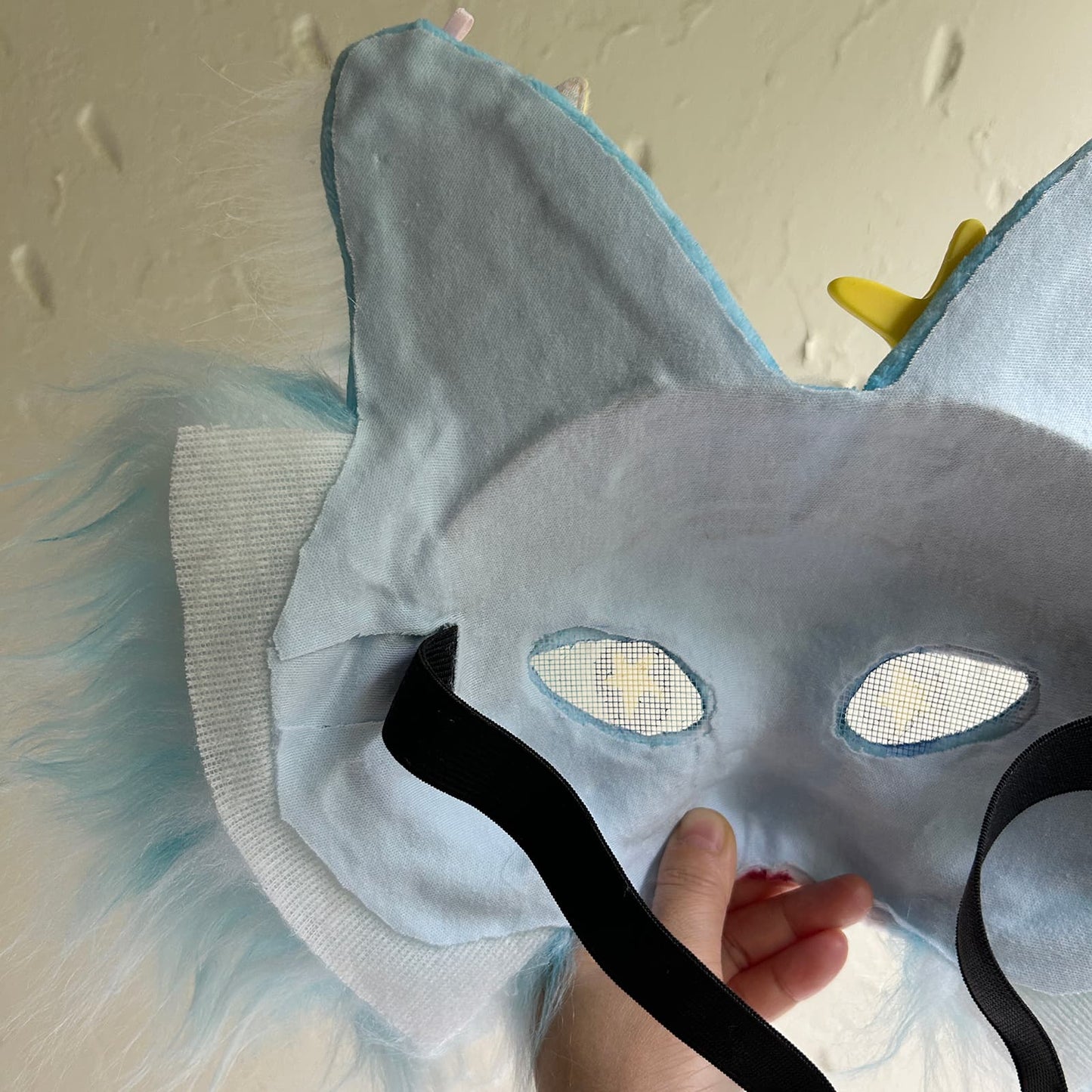 Blue cute Therian cat mask 01