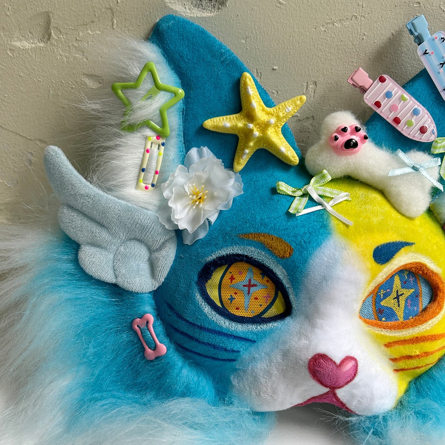 Blue cute Therian cat mask 02