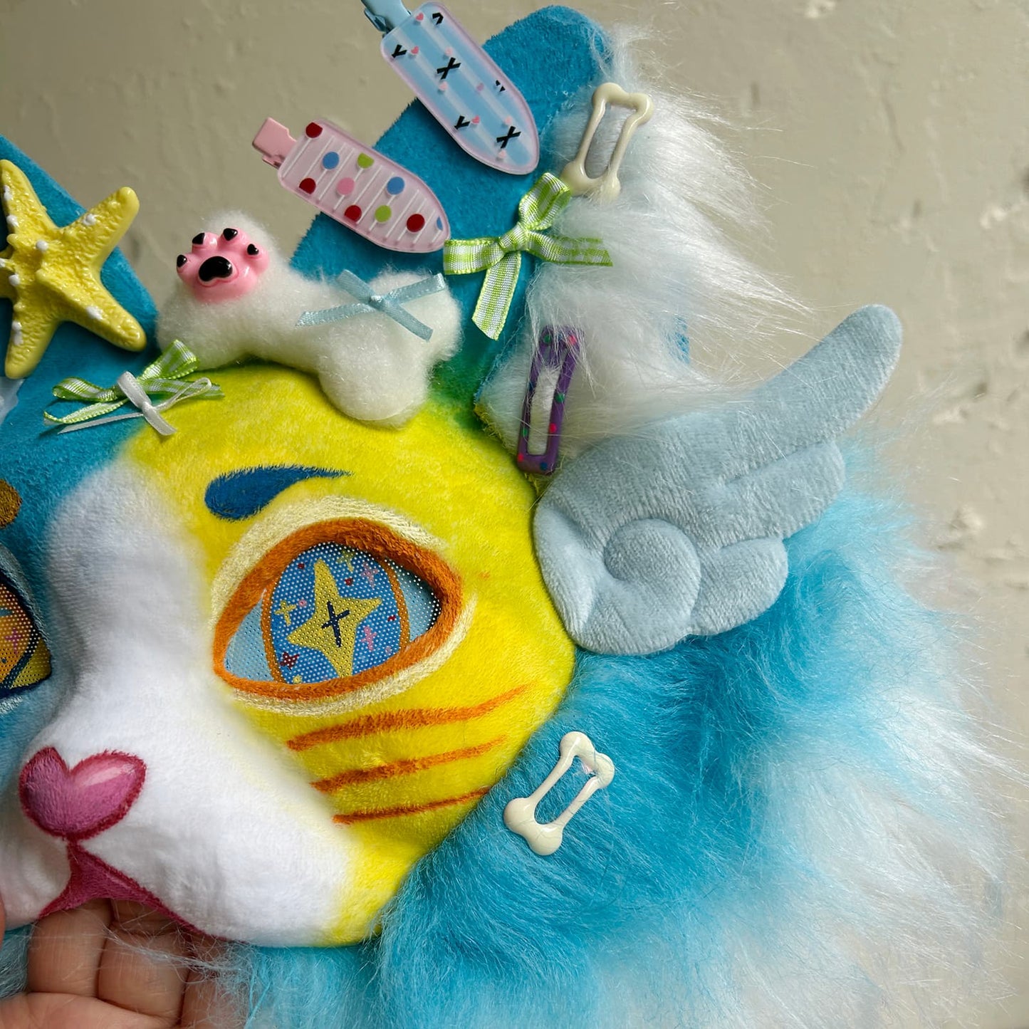 Blue cute Therian cat mask 02