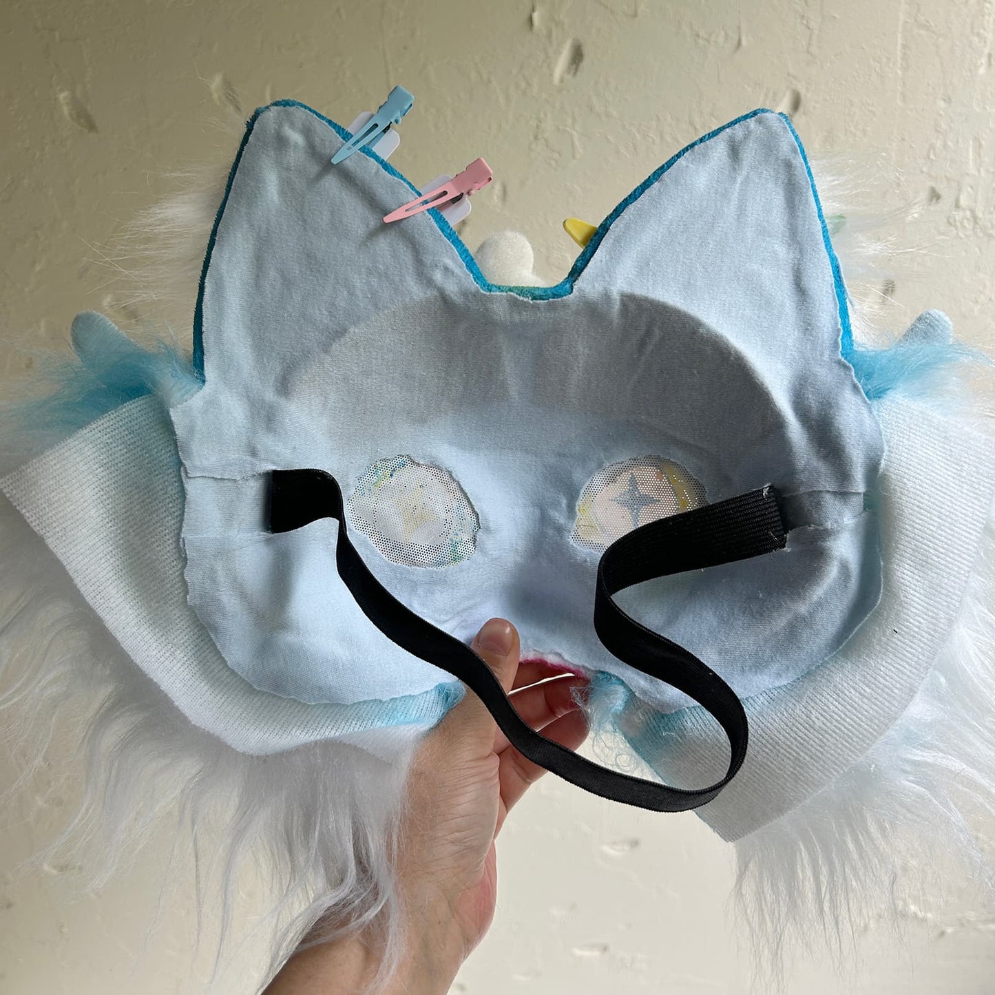 Blue cute Therian cat mask 02