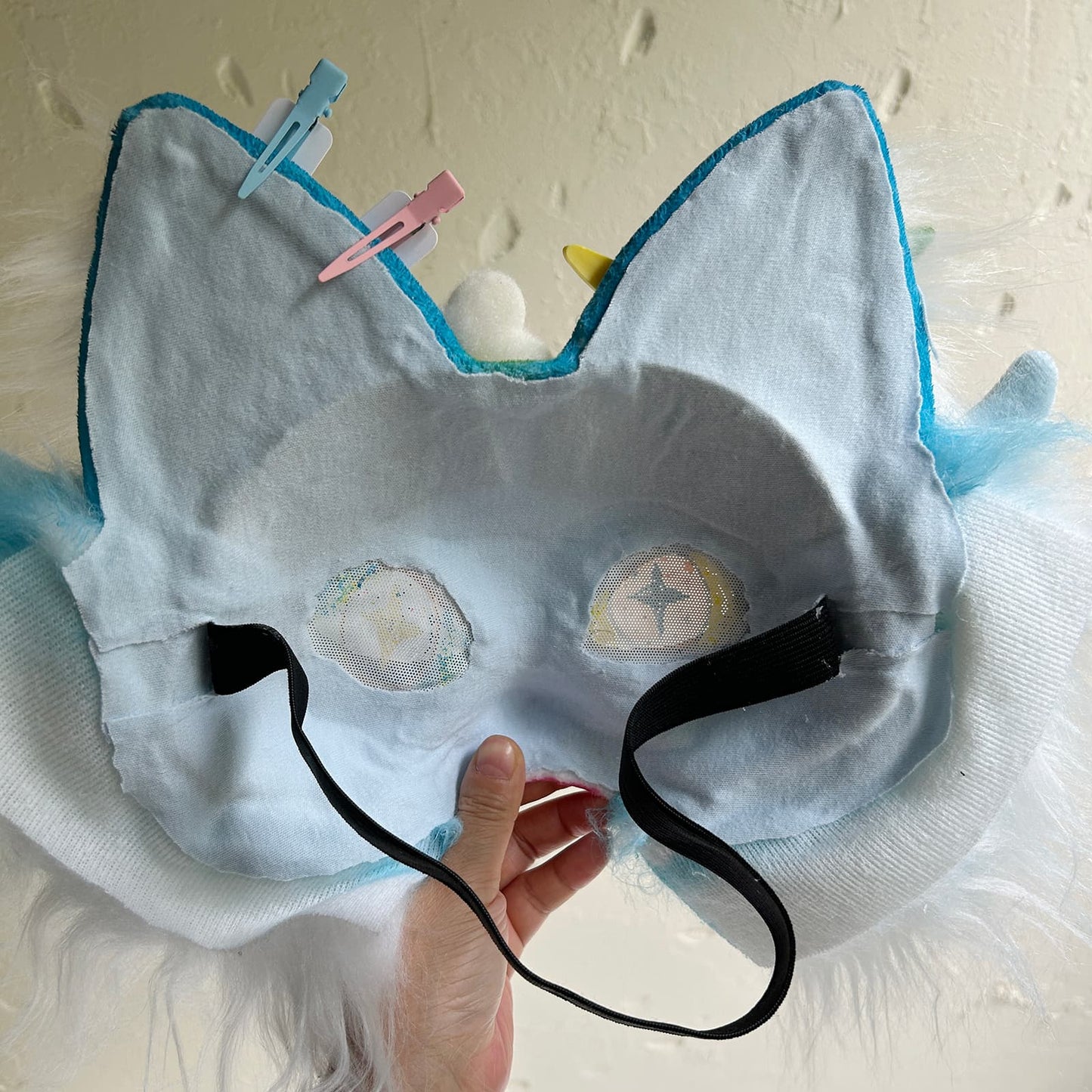 Blue cute Therian cat mask 02