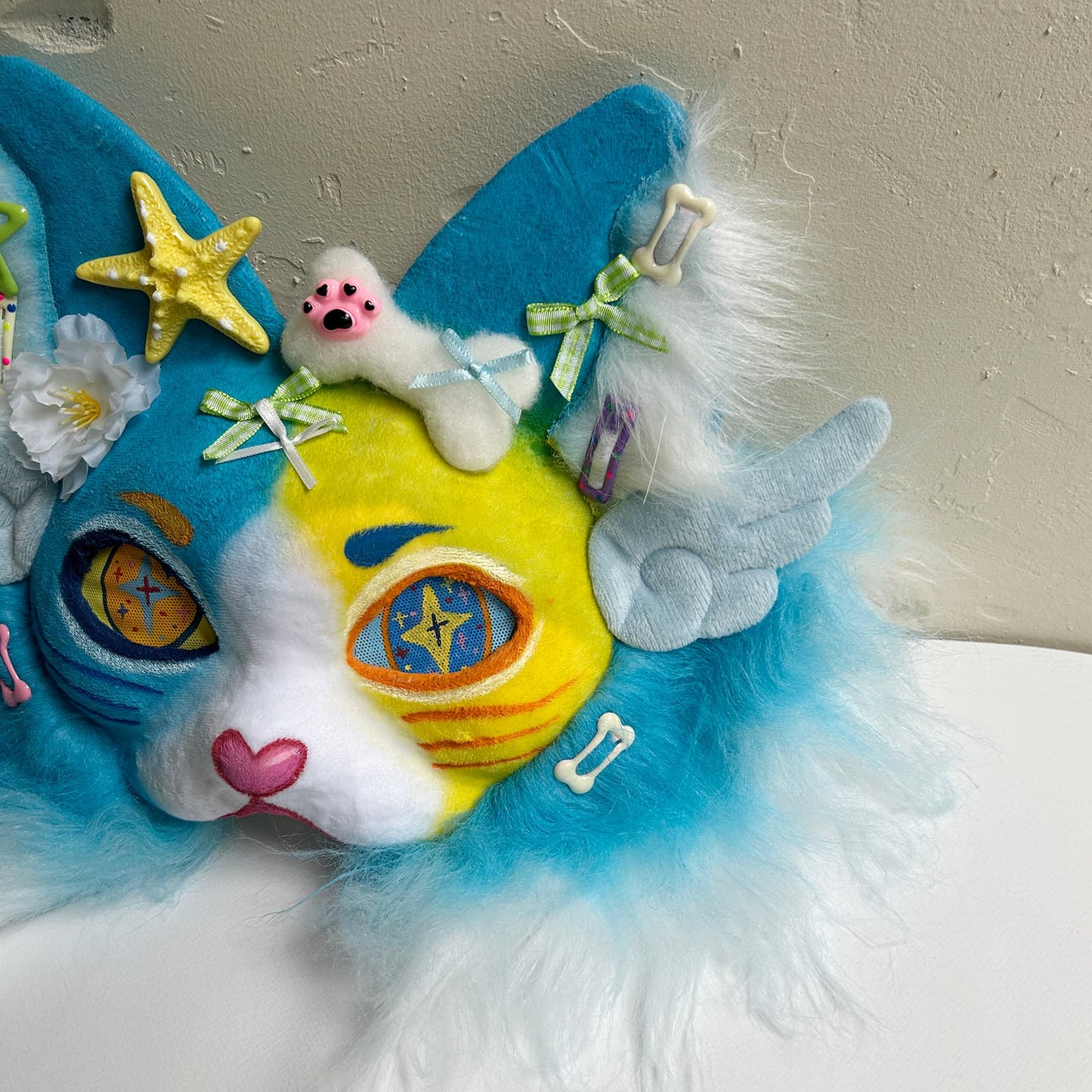 Blue cute Therian cat mask 02