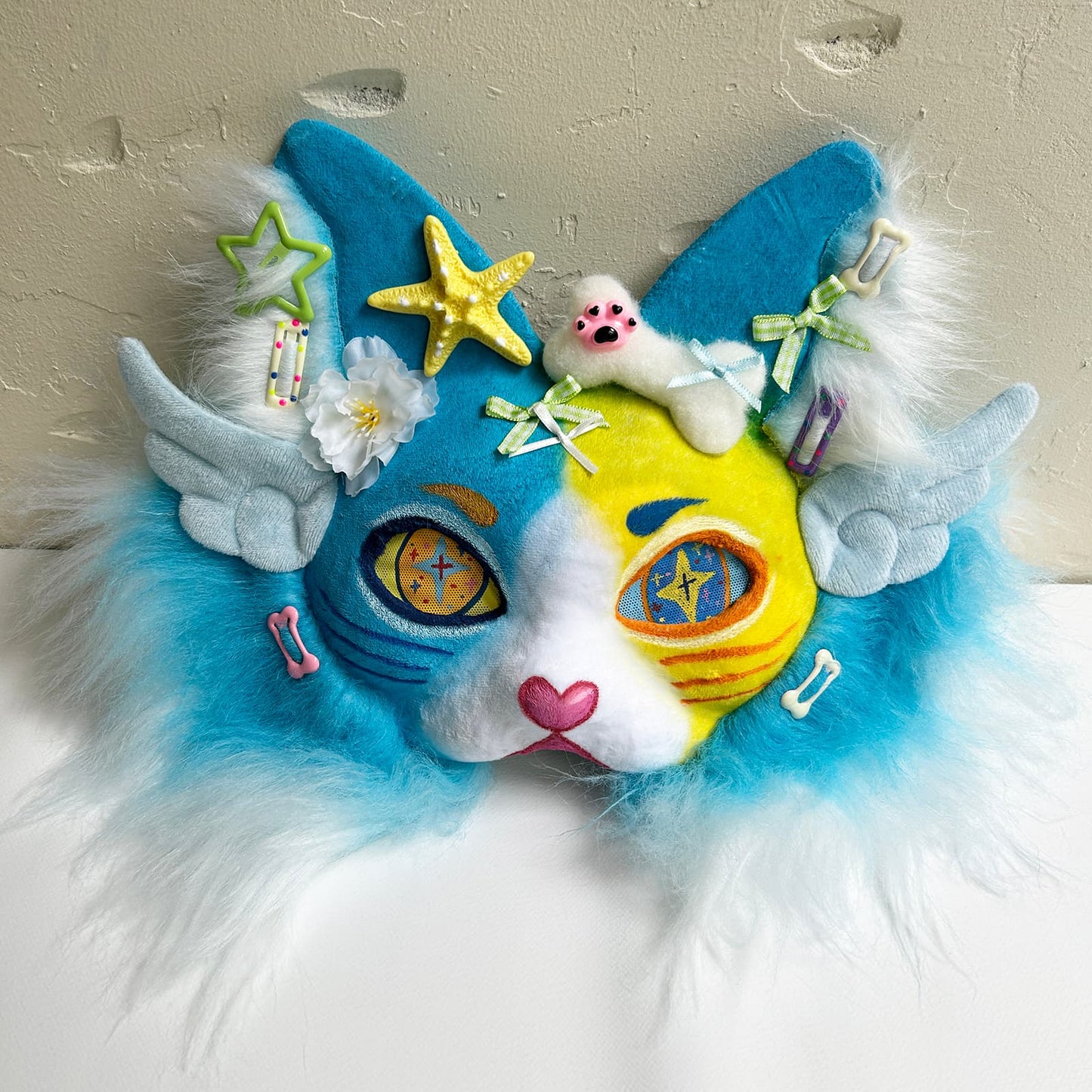 Blue cute Therian cat mask 02