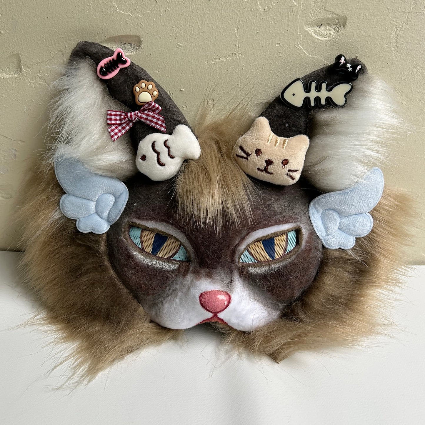 Brown cool and cute Therian cat mask 01