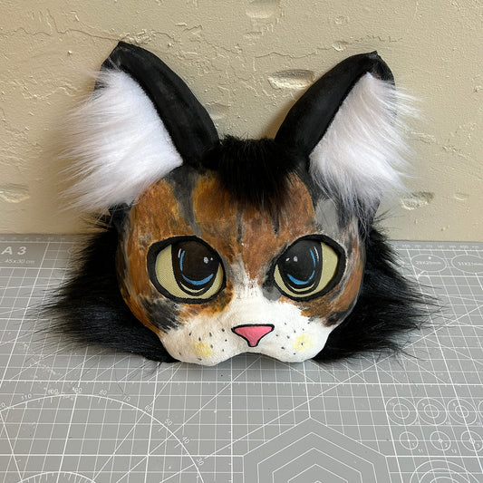 Cute Therian brown cat mask 02