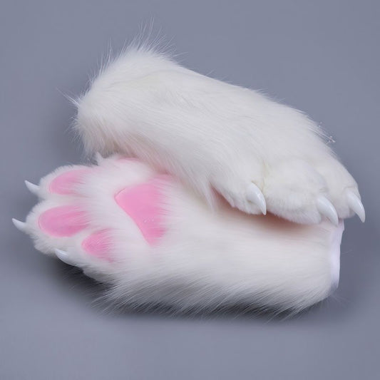 Furry Fursuit Paws – Squeaky Plush Animal Claw Gloves for Cosplay, Costume & Halloween 02