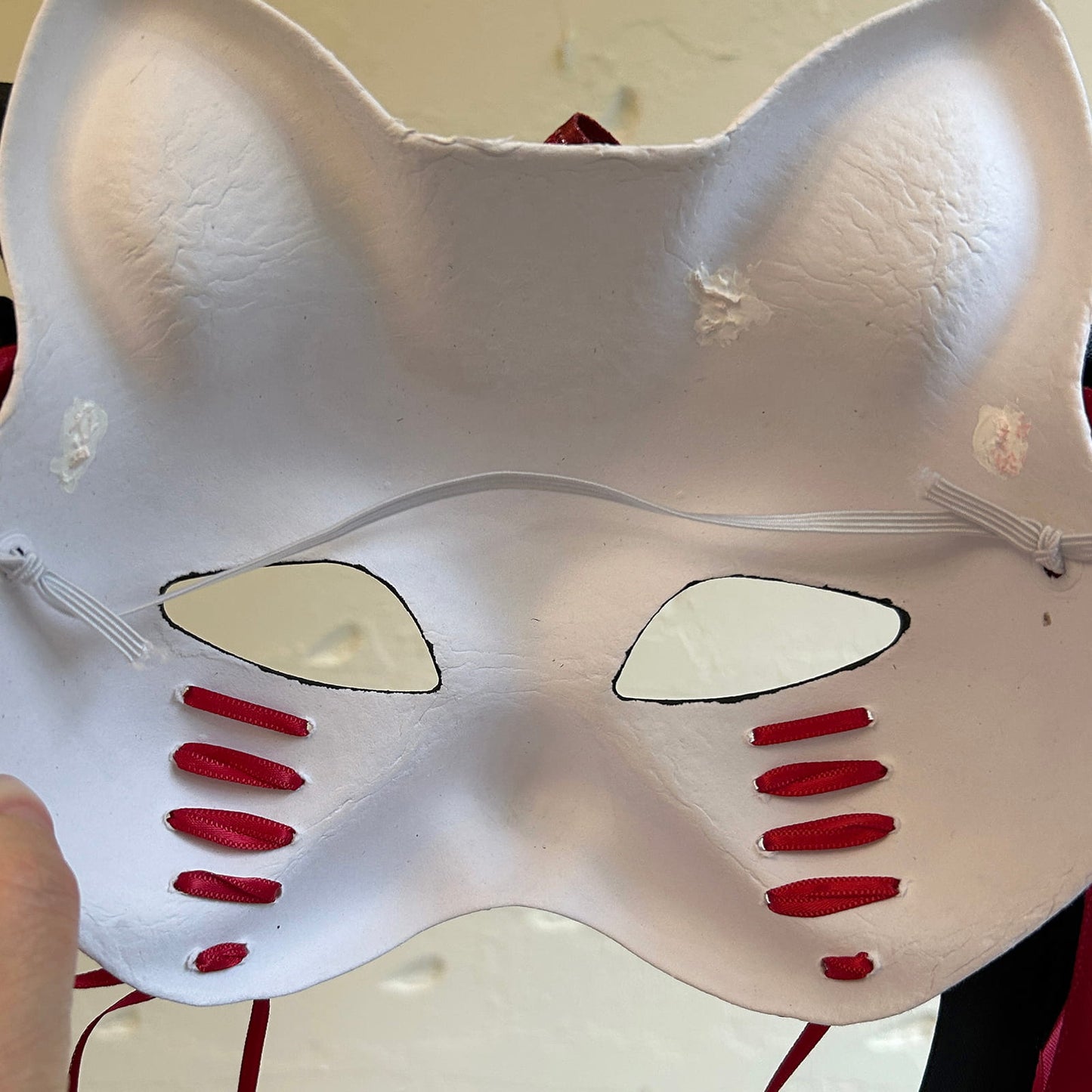Half cat mask kitsune spirit kabuki 01