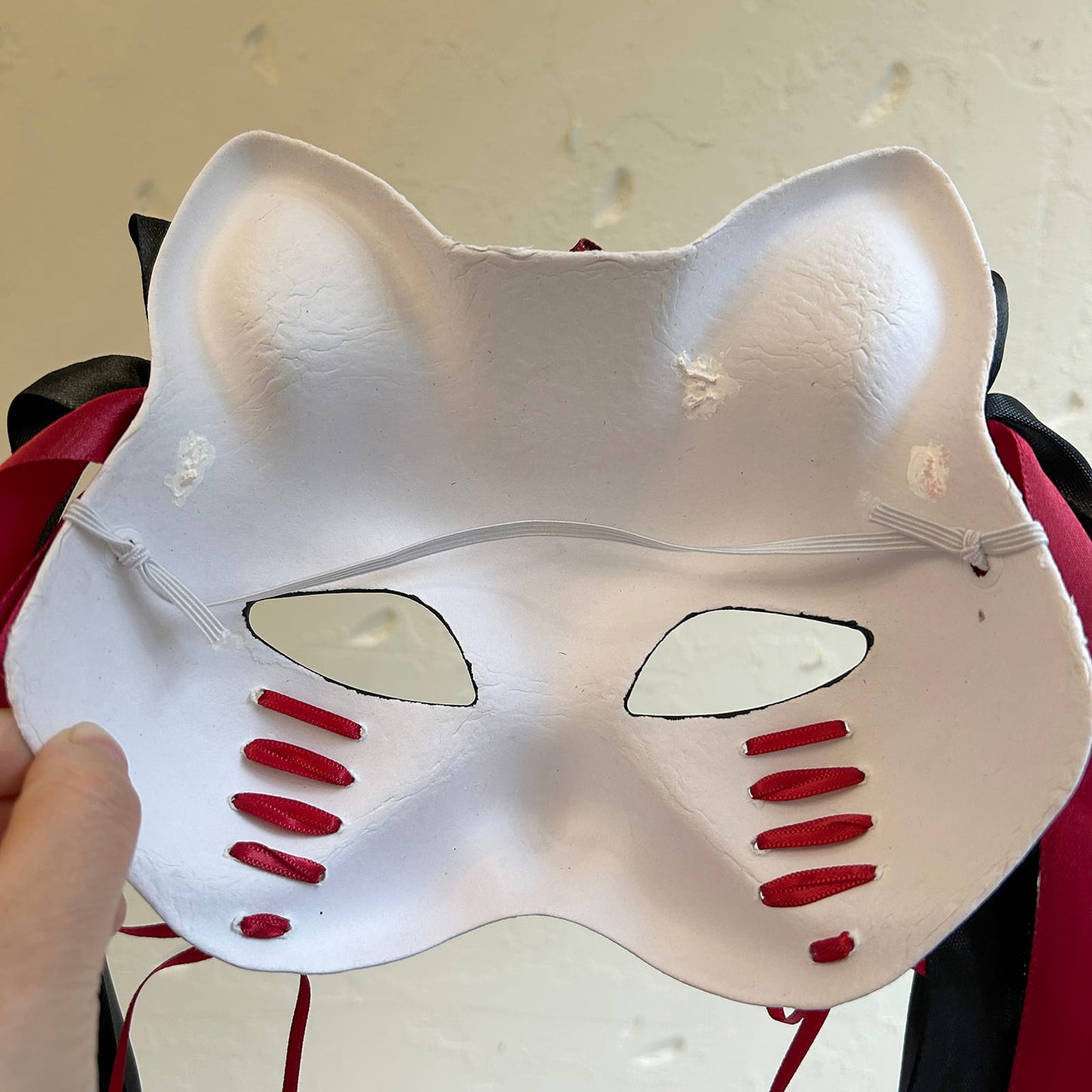 Half cat mask kitsune spirit kabuki 01
