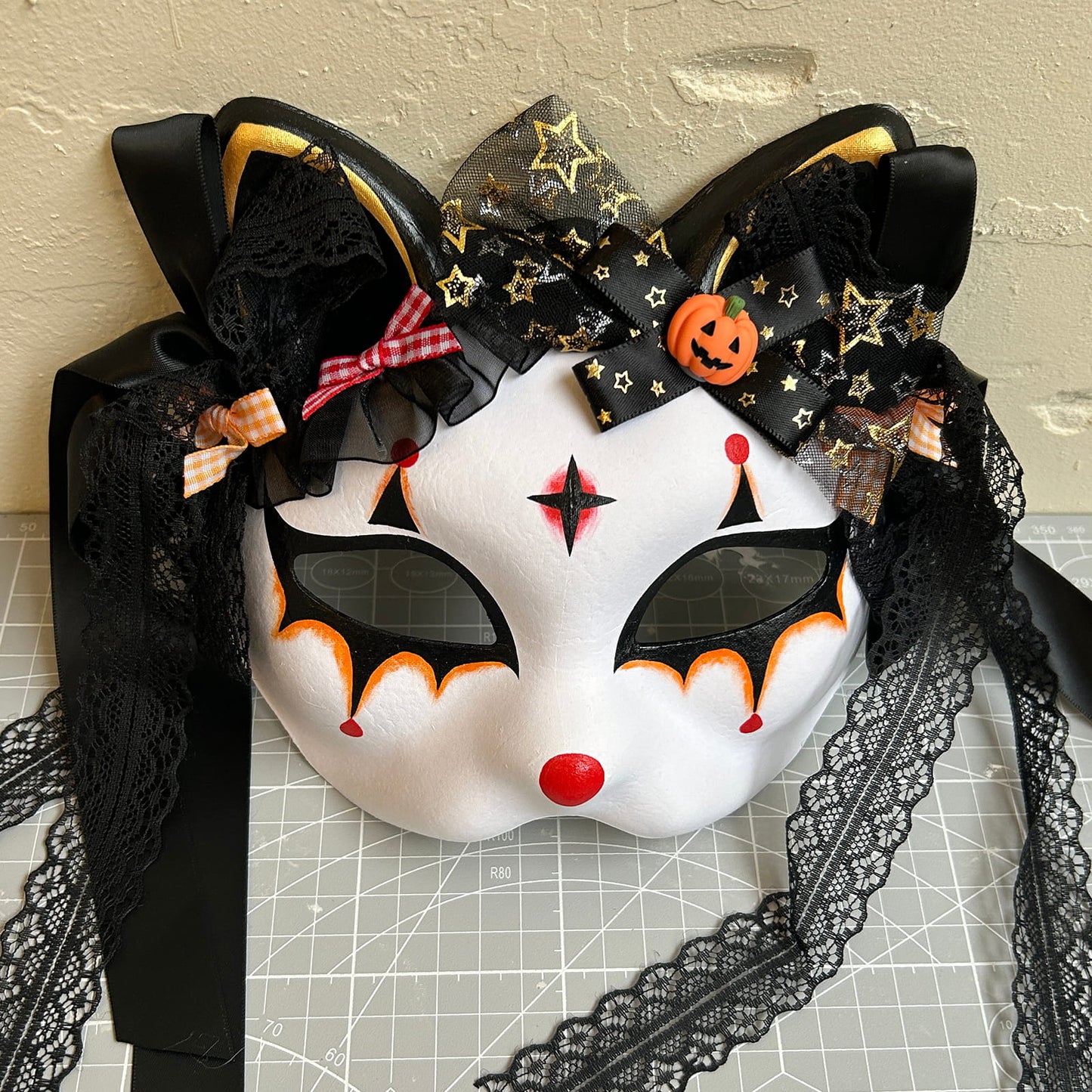 Original handmade cool Halloween Masquerade cat mask 02