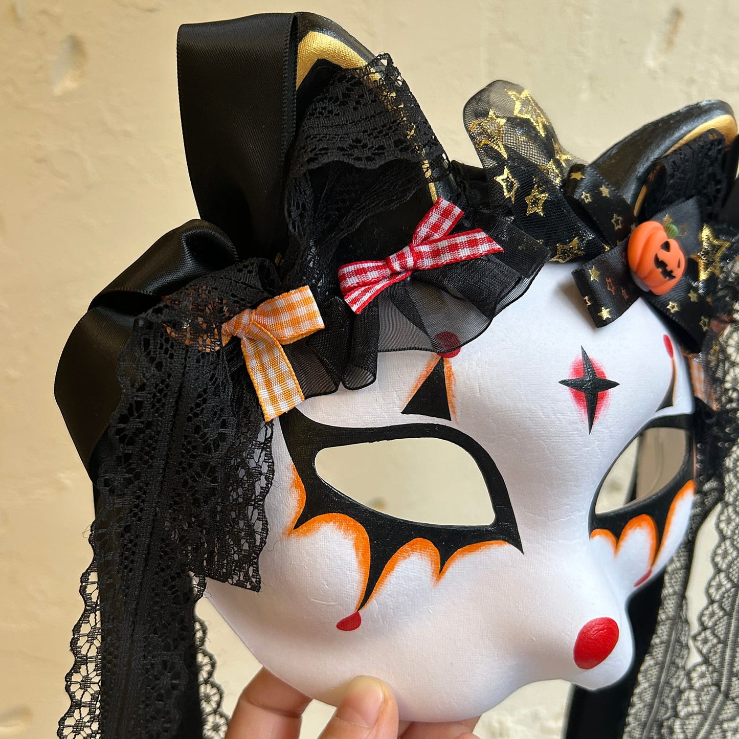 Original handmade cool Halloween Masquerade cat mask 02