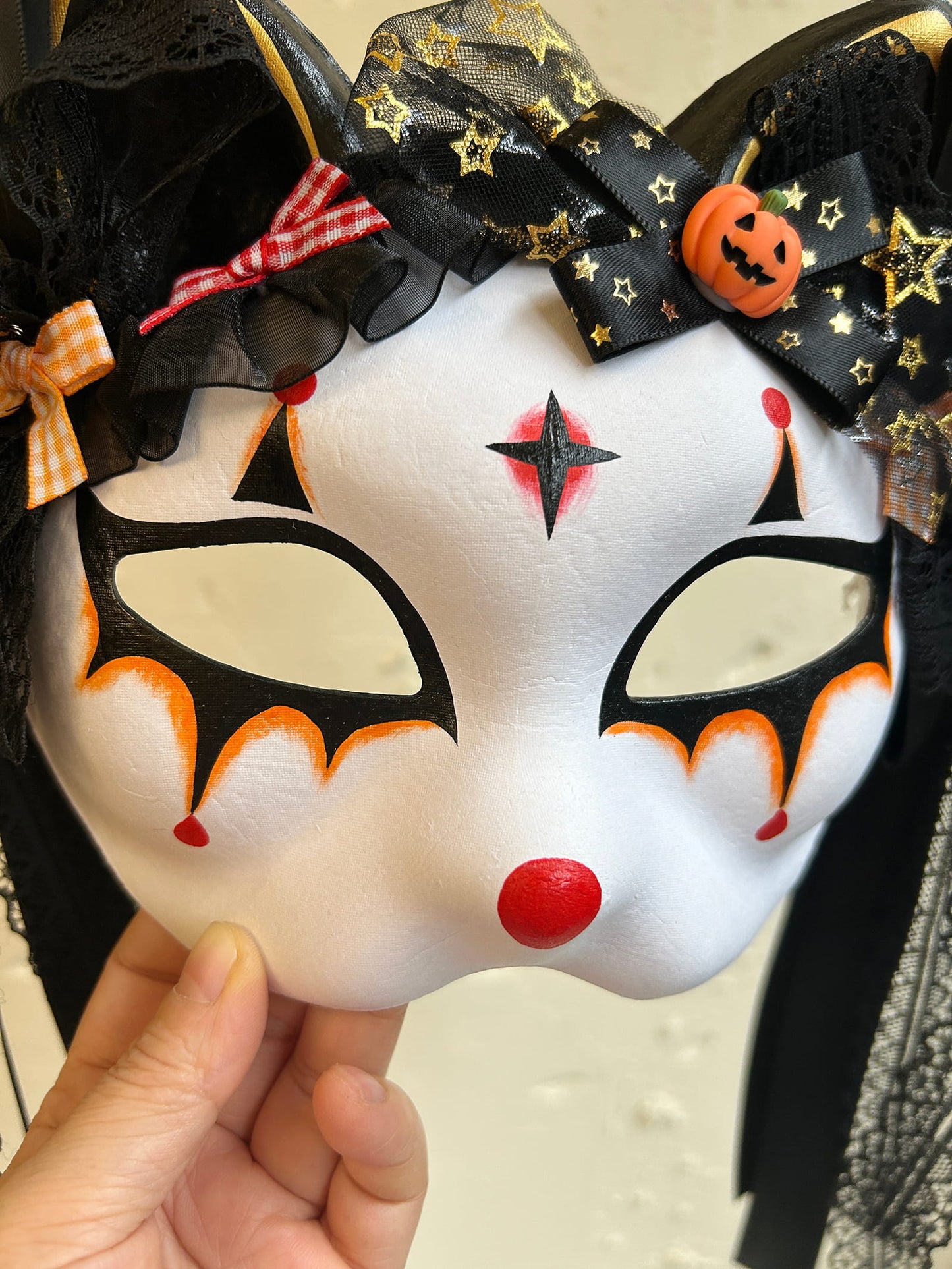 Original handmade cool Halloween Masquerade cat mask 02