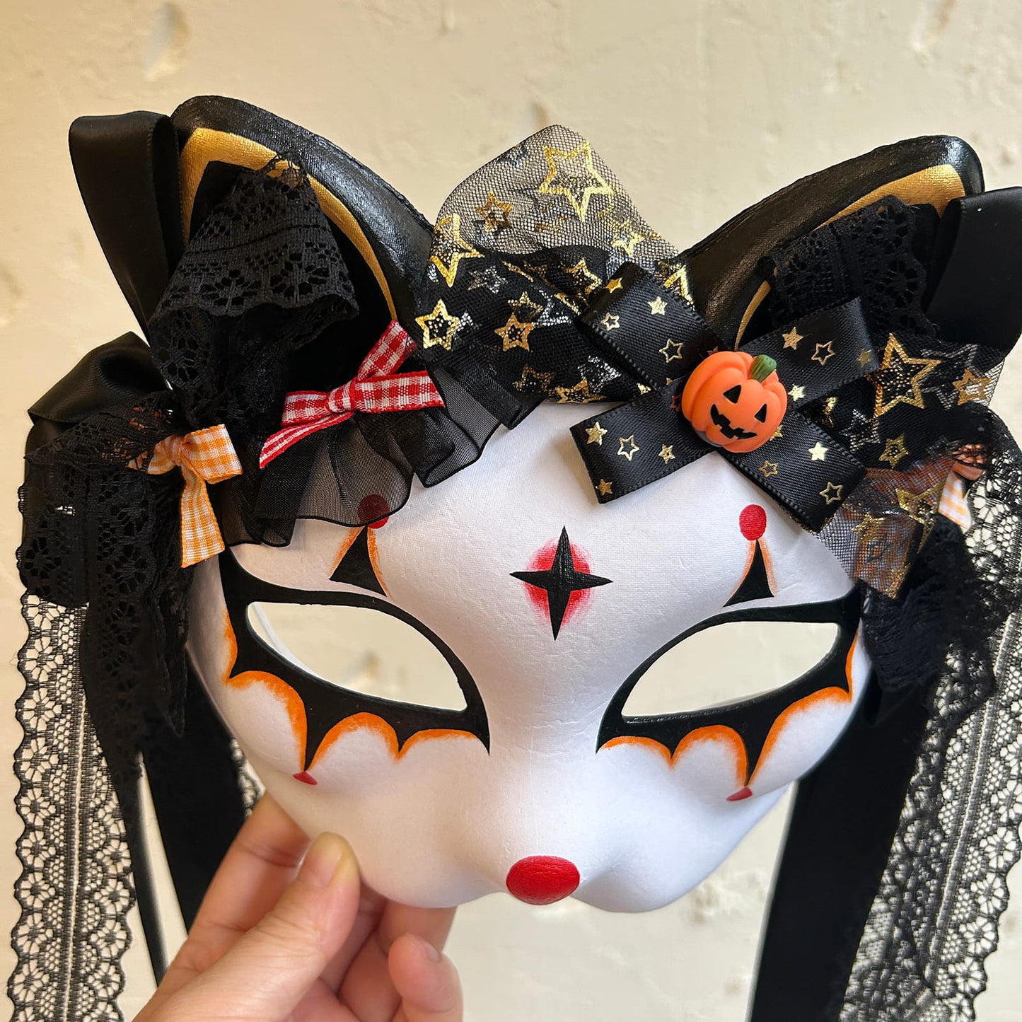 Original handmade cool Halloween Masquerade cat mask 02
