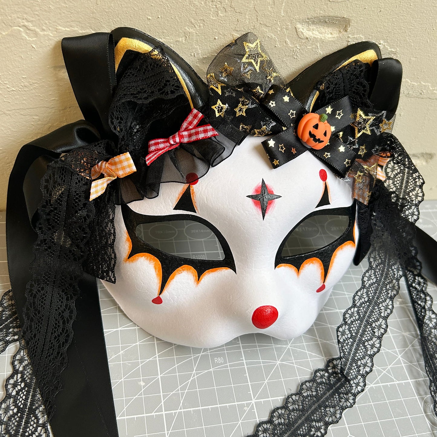 Original handmade cool Halloween Masquerade cat mask 02