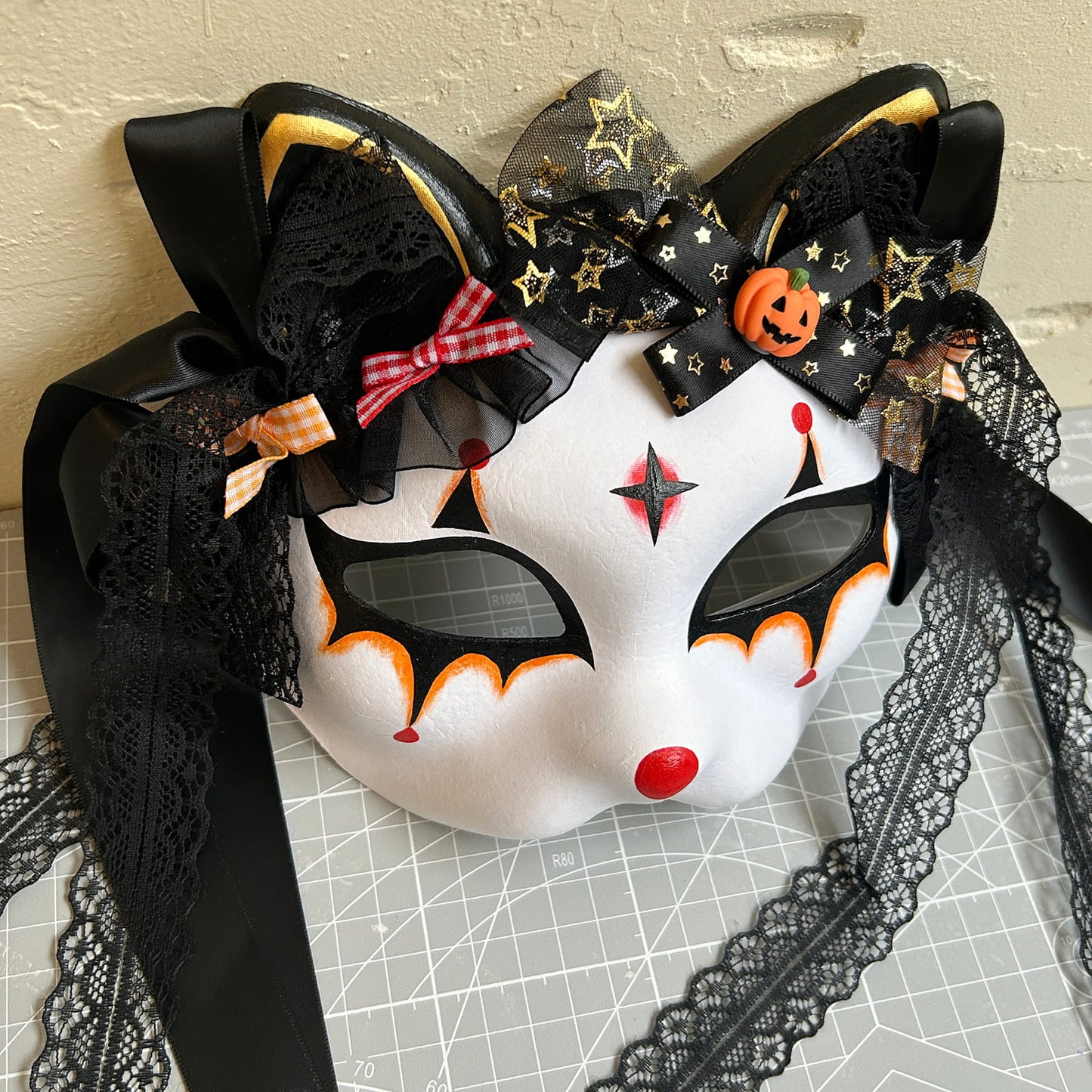 Original handmade cool Halloween Masquerade cat mask 02