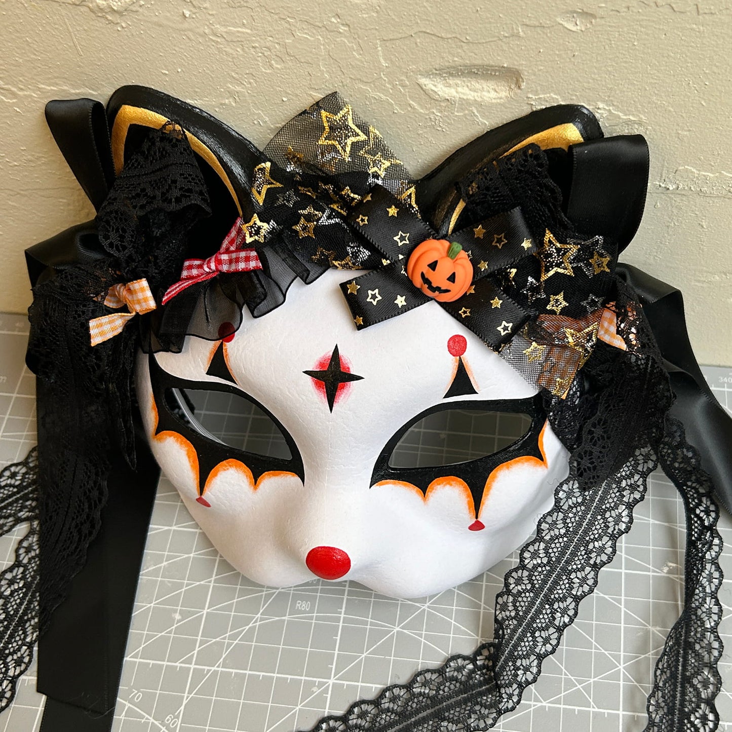 Original handmade cool Halloween Masquerade cat mask 02
