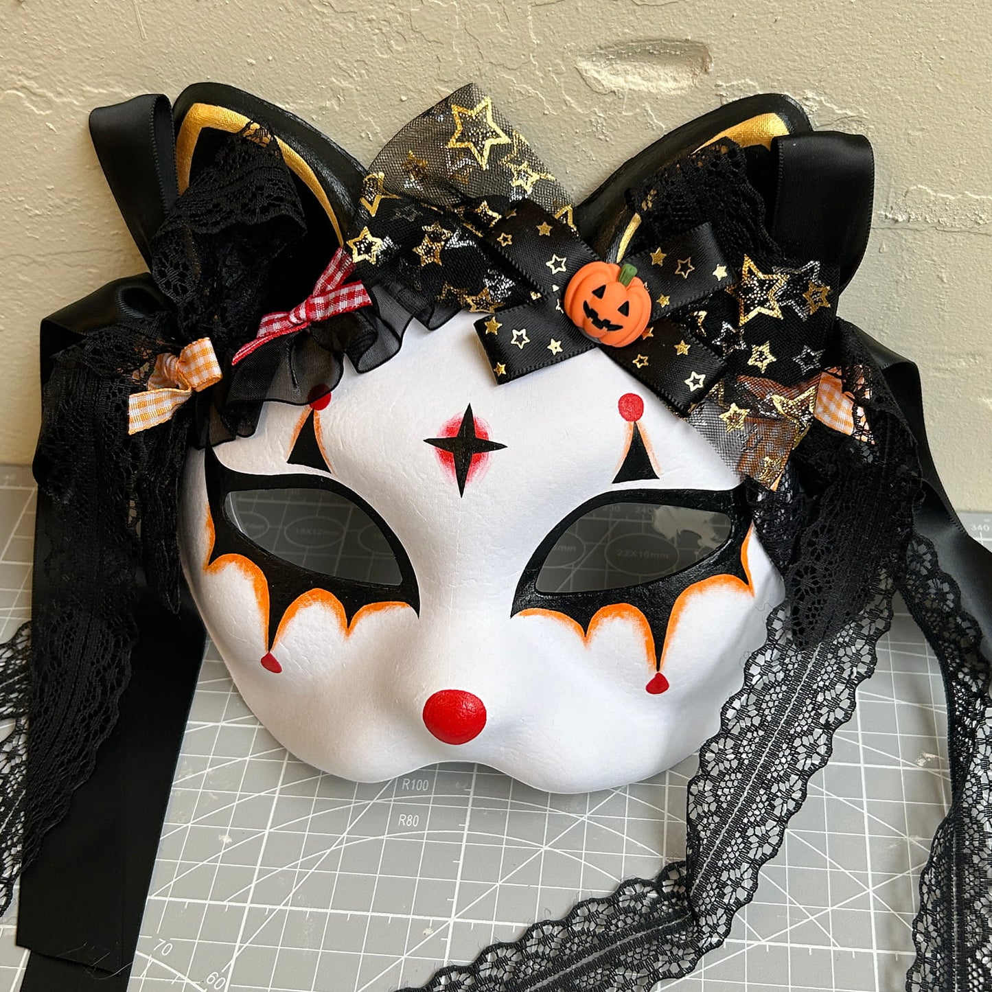 Original handmade cool Halloween Masquerade cat mask 02