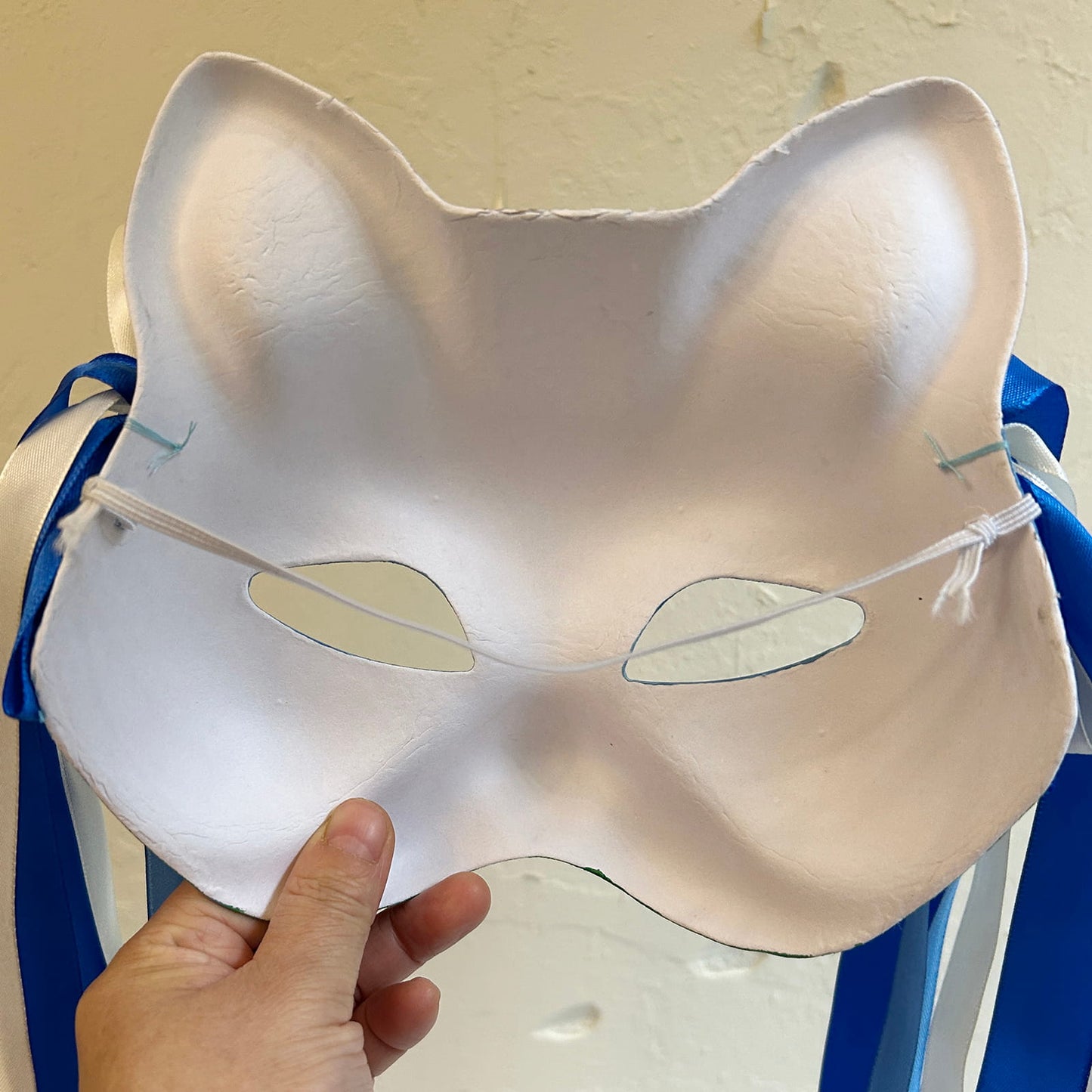 Hand-painted Beautiful scenery cat mask kitsune 01