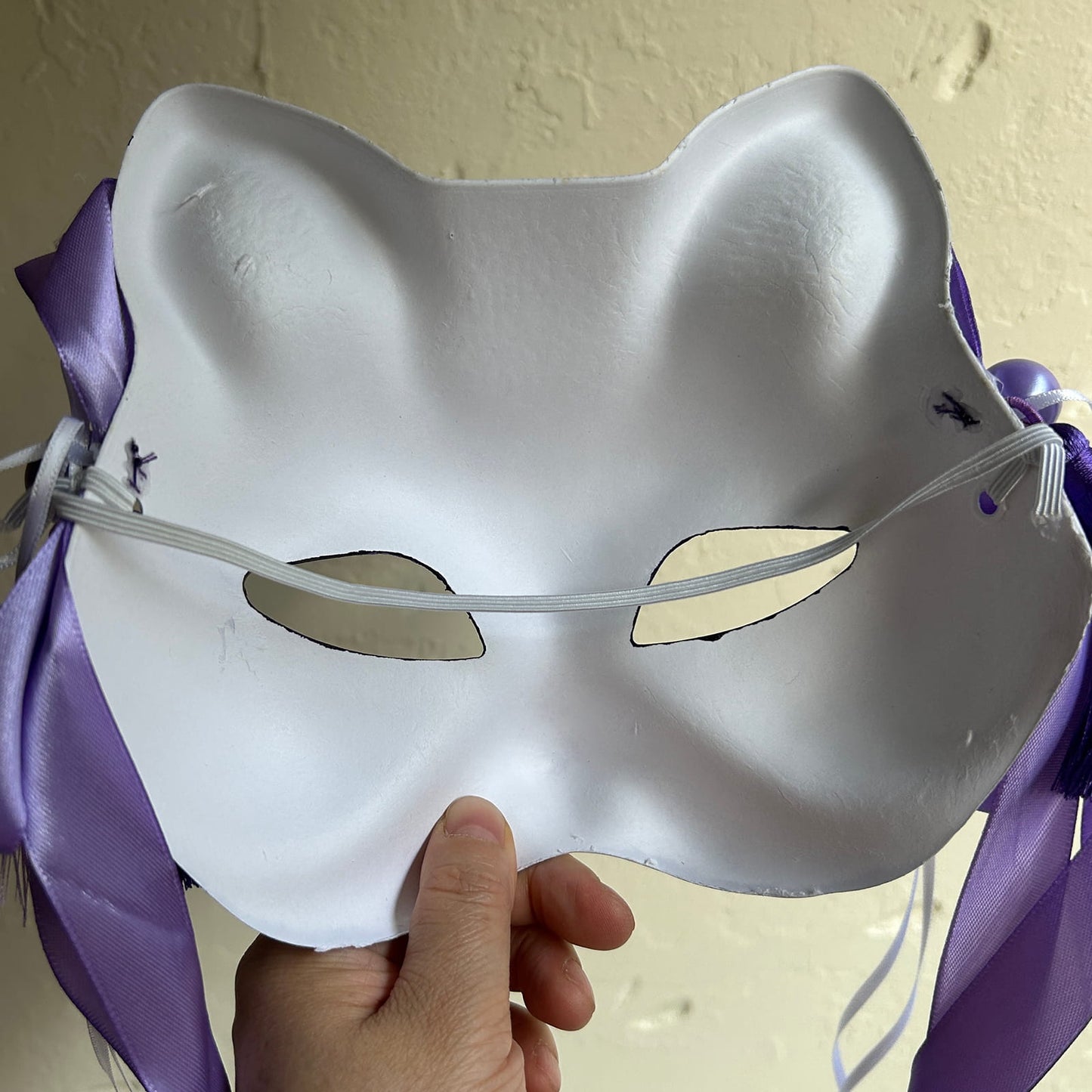 Hand-painted butterfly Masquerade cat mask kabuki 01