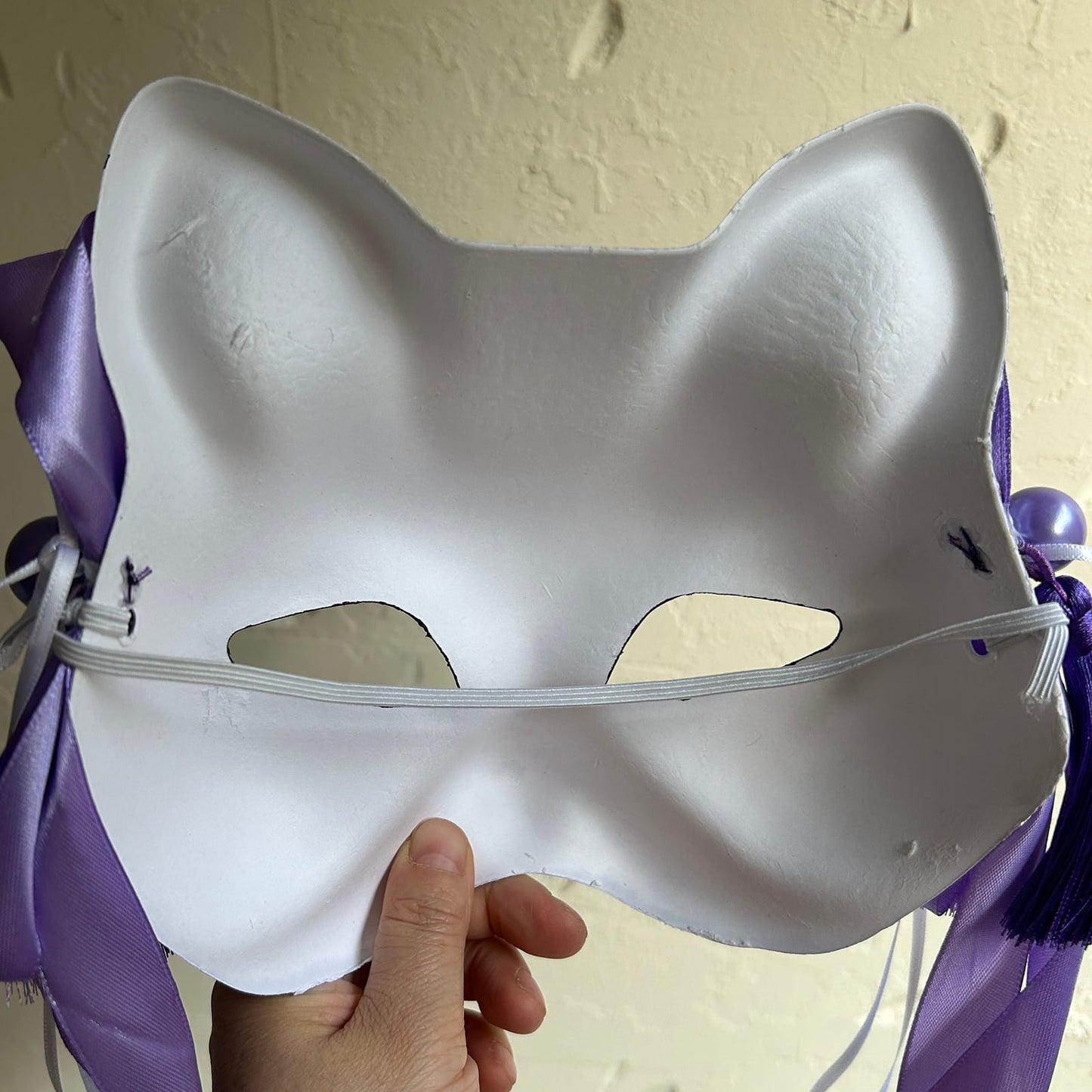 Hand-painted butterfly Masquerade cat mask kabuki 01