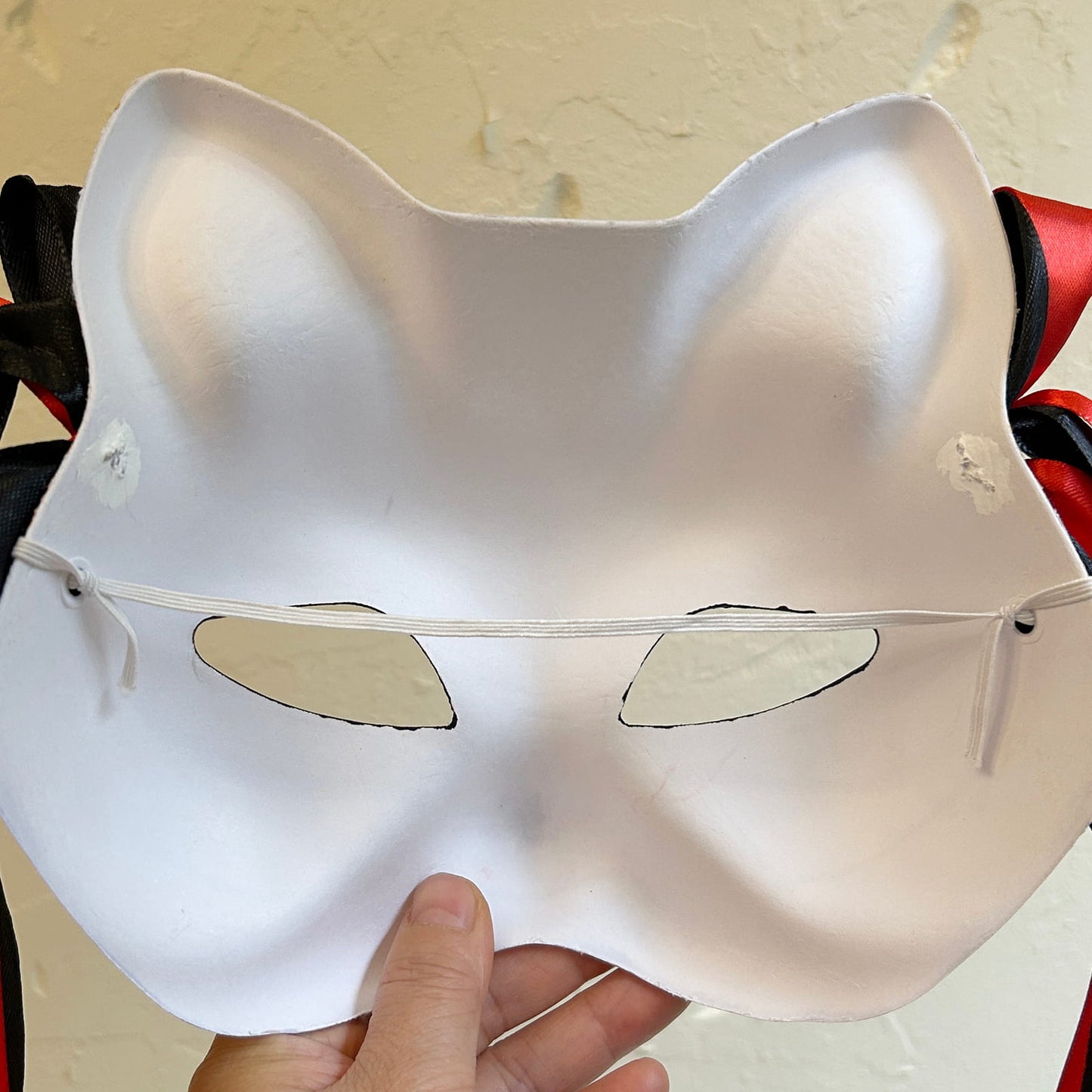Hand-painted cool sakura cat mask 01