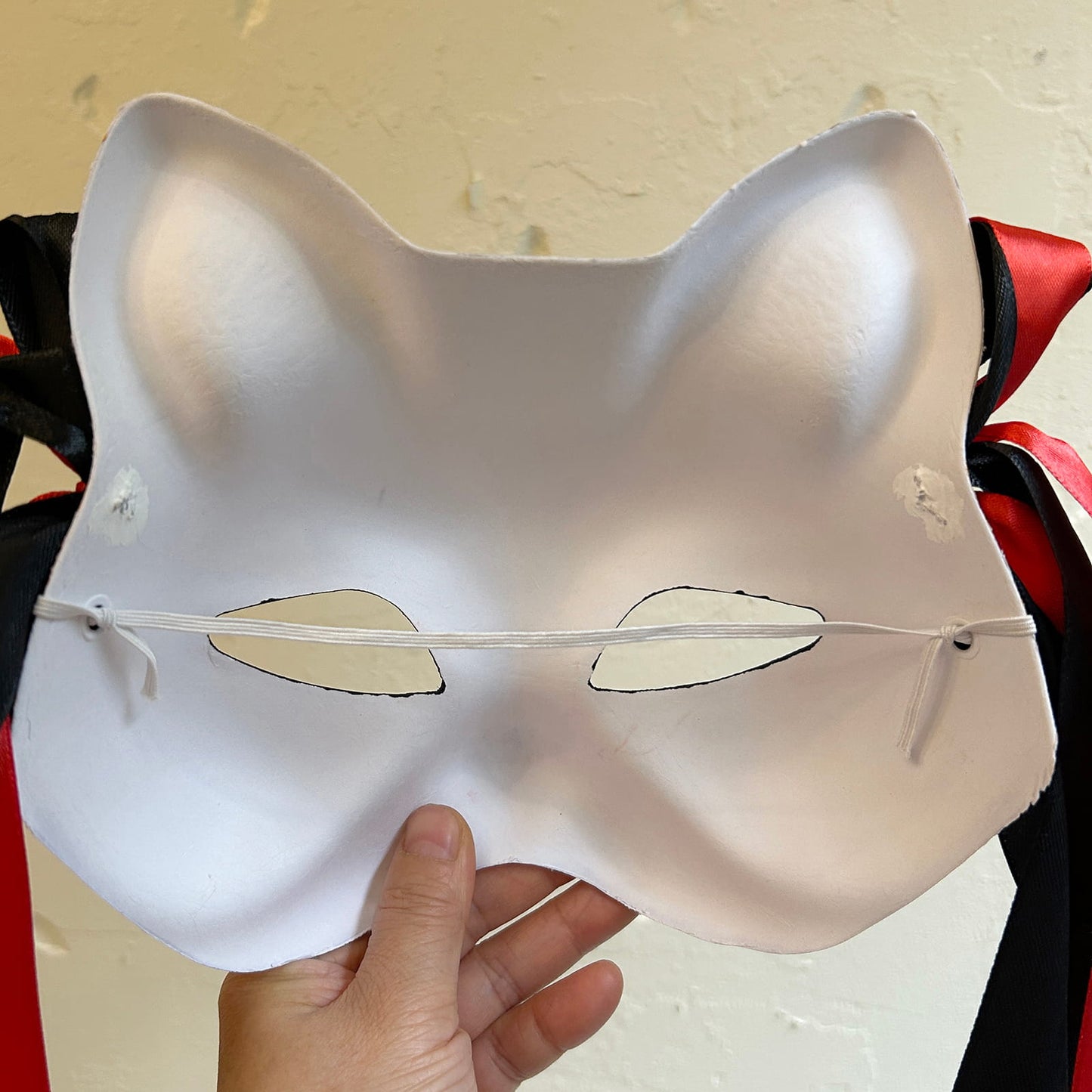 Hand-painted cool sakura cat mask 01