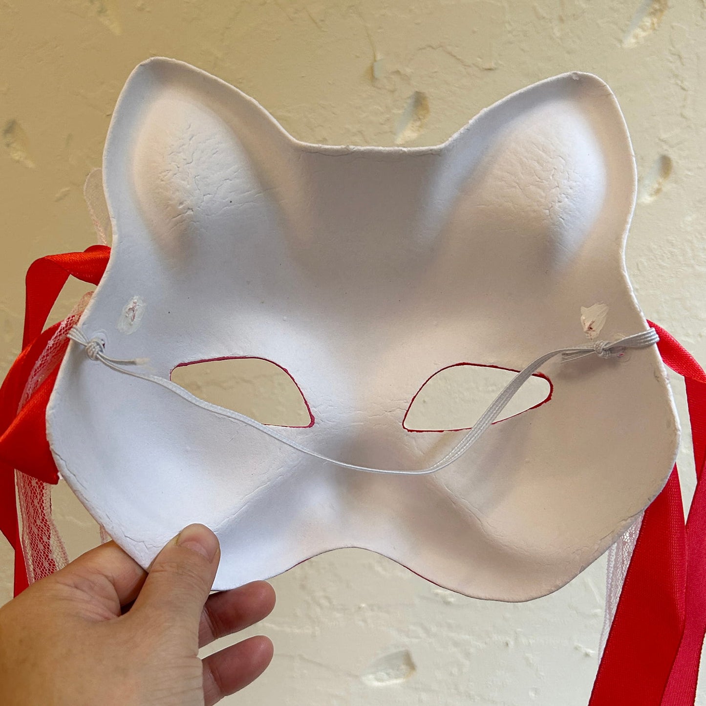 Hand-painted sakura cat mask 02