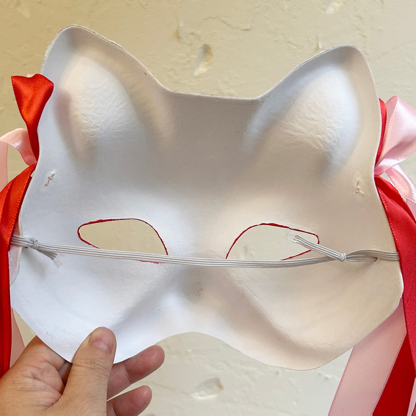 Hand-painted sakura cat mask 05