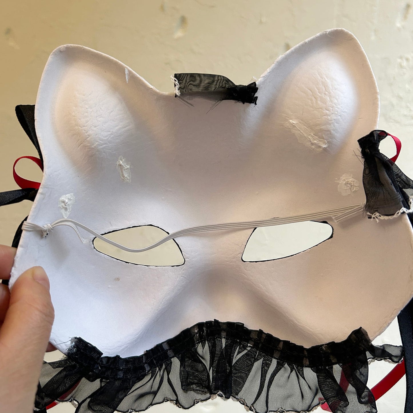 Handmade Masquerade cat mask Kitsune kabuki 02