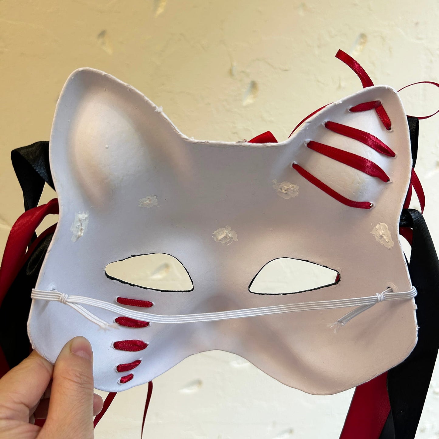 Handmade Masquerade cat mask Kitsune kabuki 03