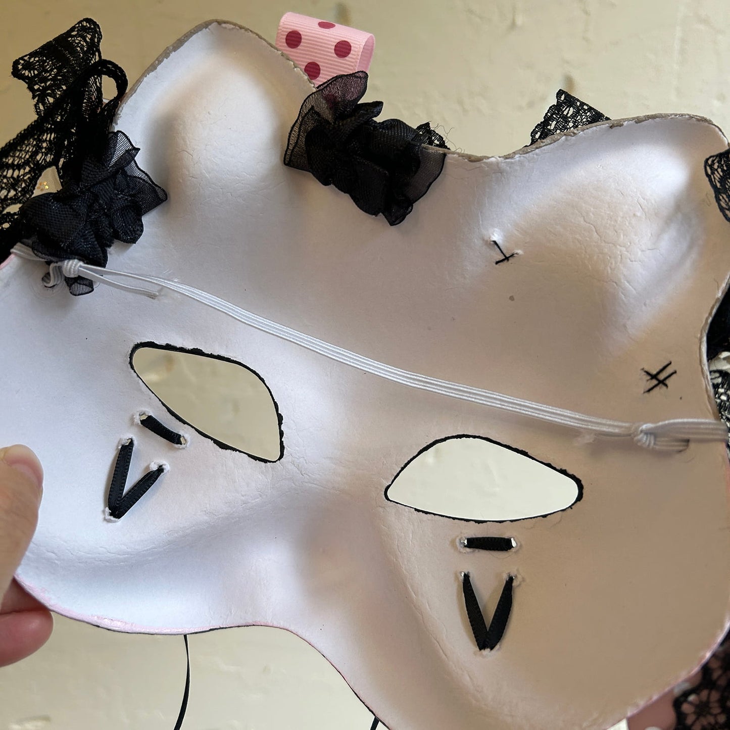 Handmade Cosplay Masquerade cat mask kabuki 10