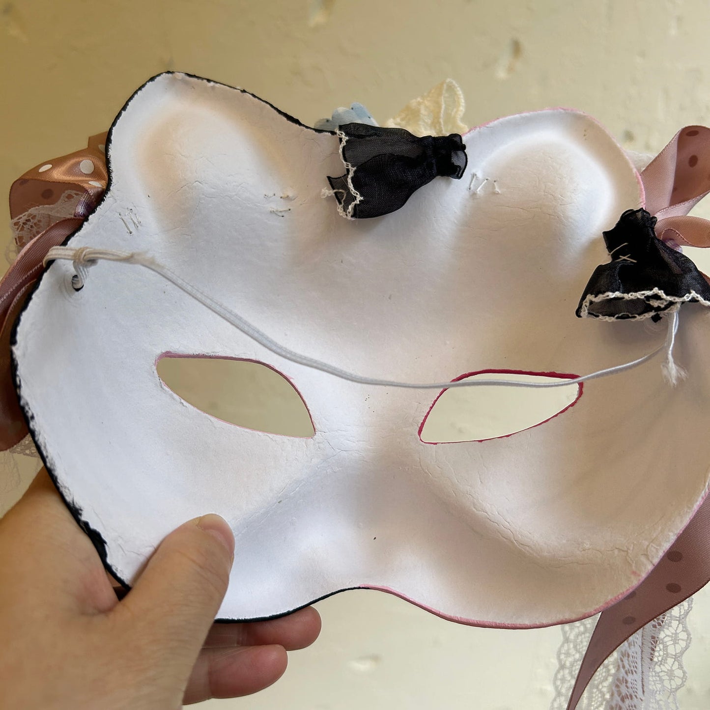 Handmade Masquerade cat mask kabuki 12