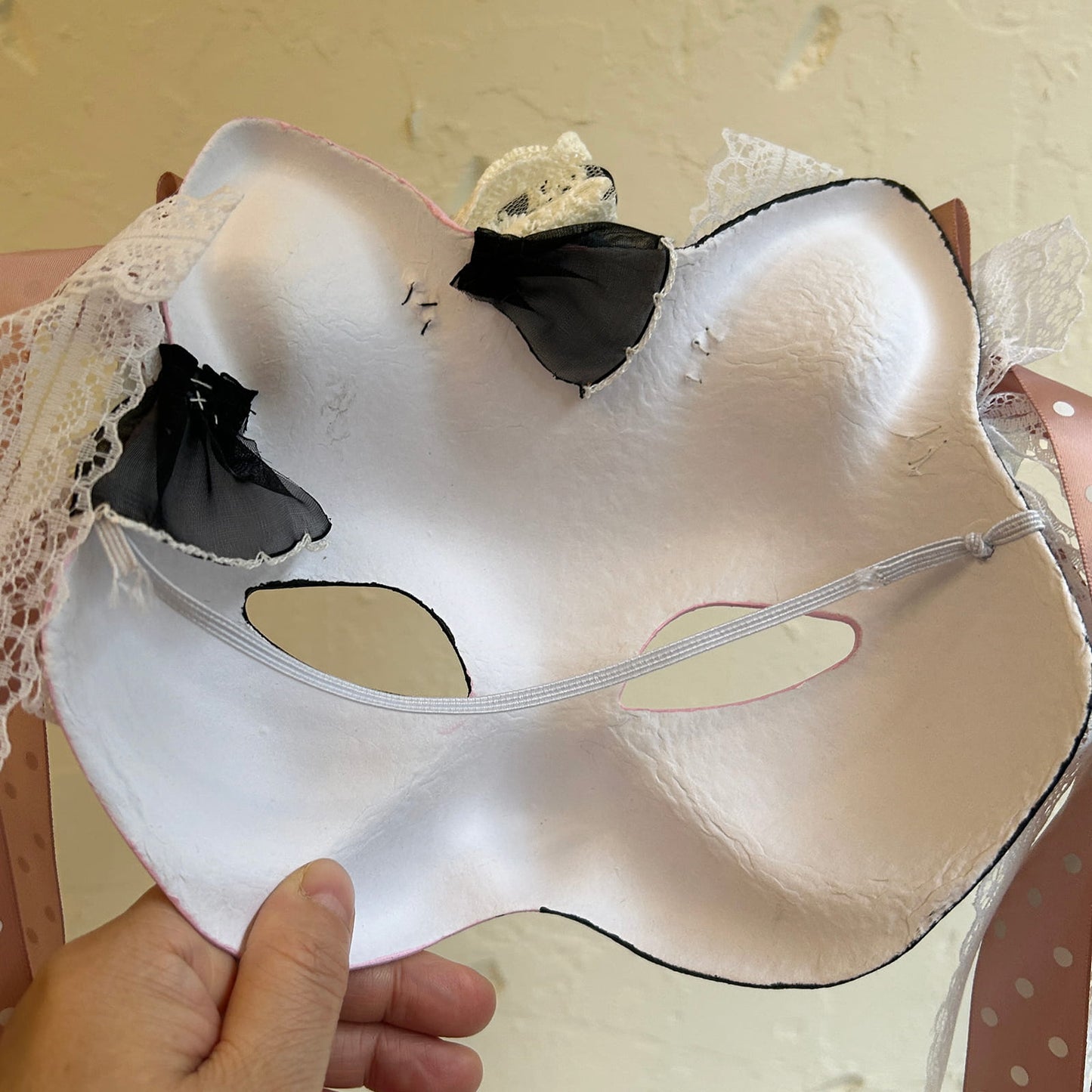 Handmade Masquerade cat mask kabuki 13