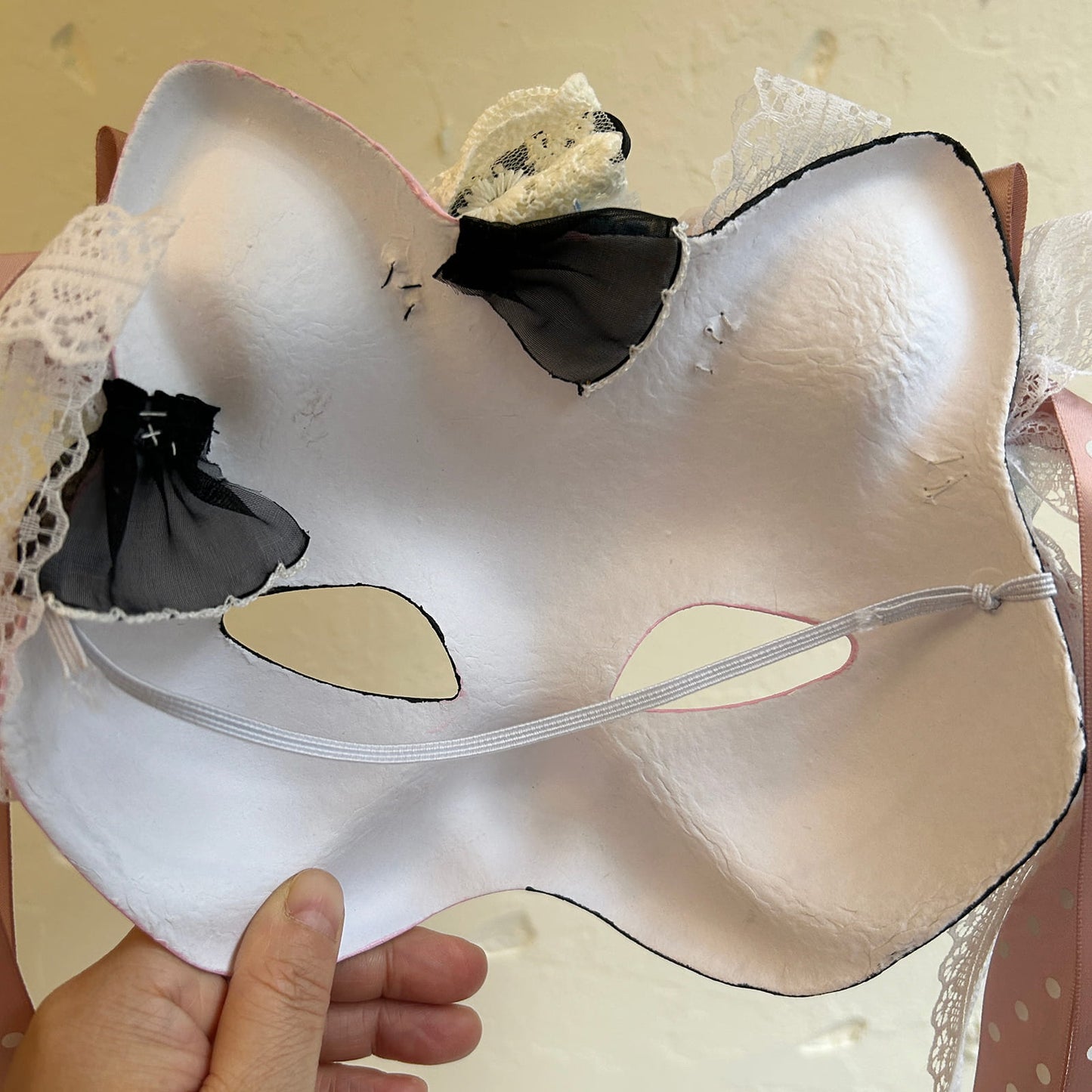 Handmade Masquerade cat mask kabuki 13