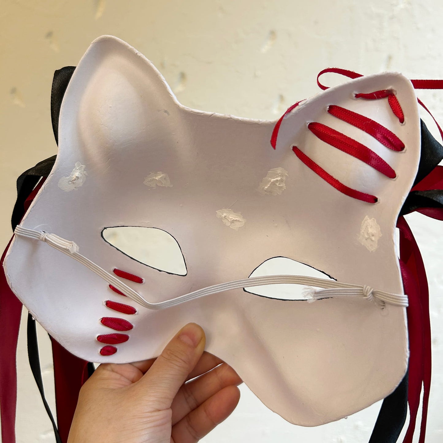 Handmade Masquerade cat mask spirit kabuki 01