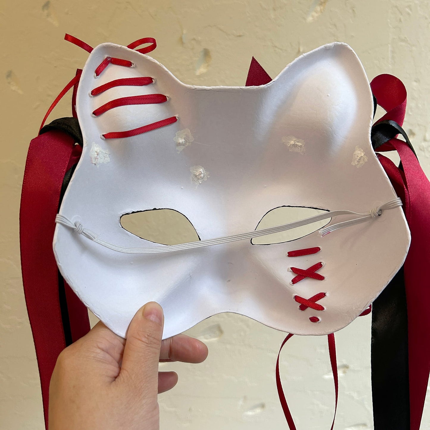 Kabuki cat Mask for Masquerade Costume 01