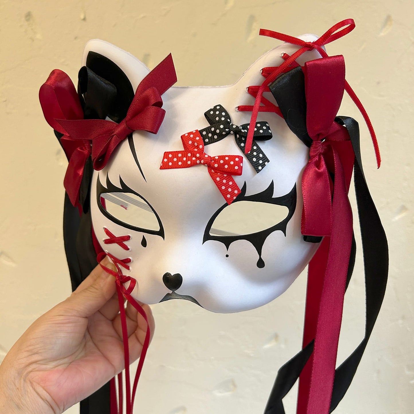 Kabuki cat Mask for Masquerade Costume 01