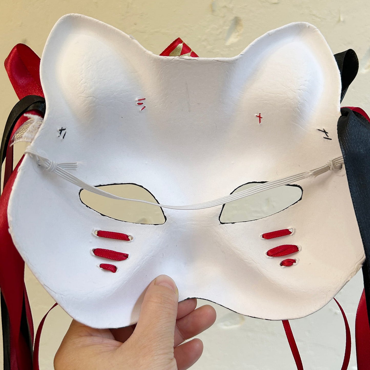 Kabuki cat Mask for Masquerade Costume 02