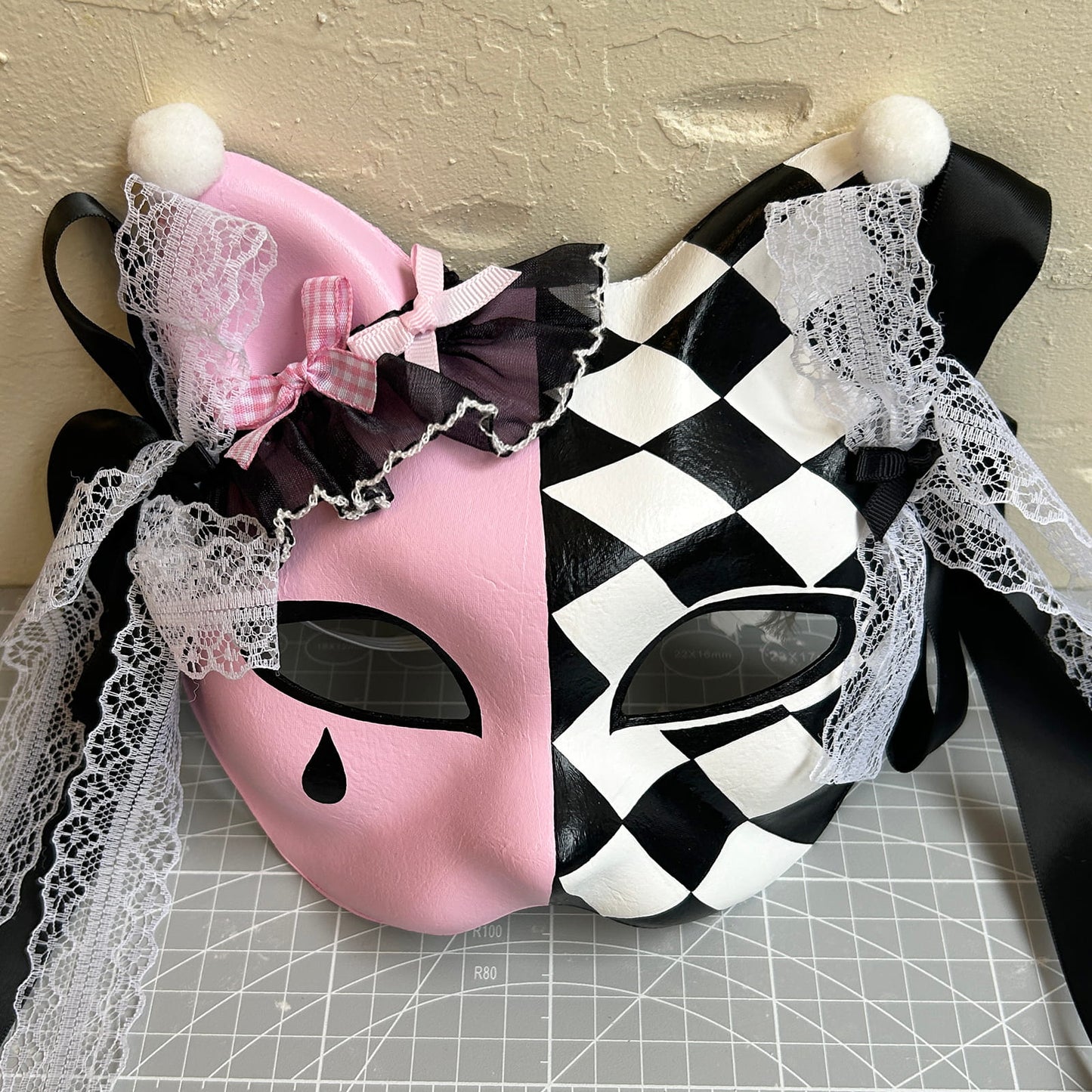 Kabuki cat Mask for Cosplay Masquerade Costume 03