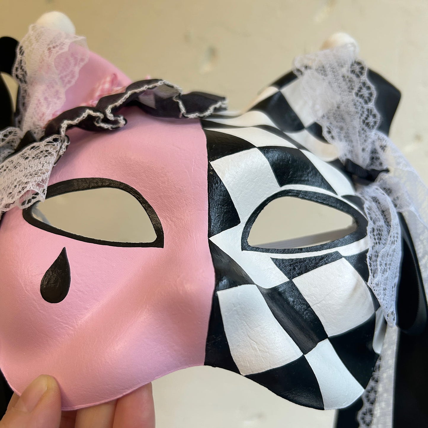 Kabuki cat Mask for Cosplay Masquerade Costume 03