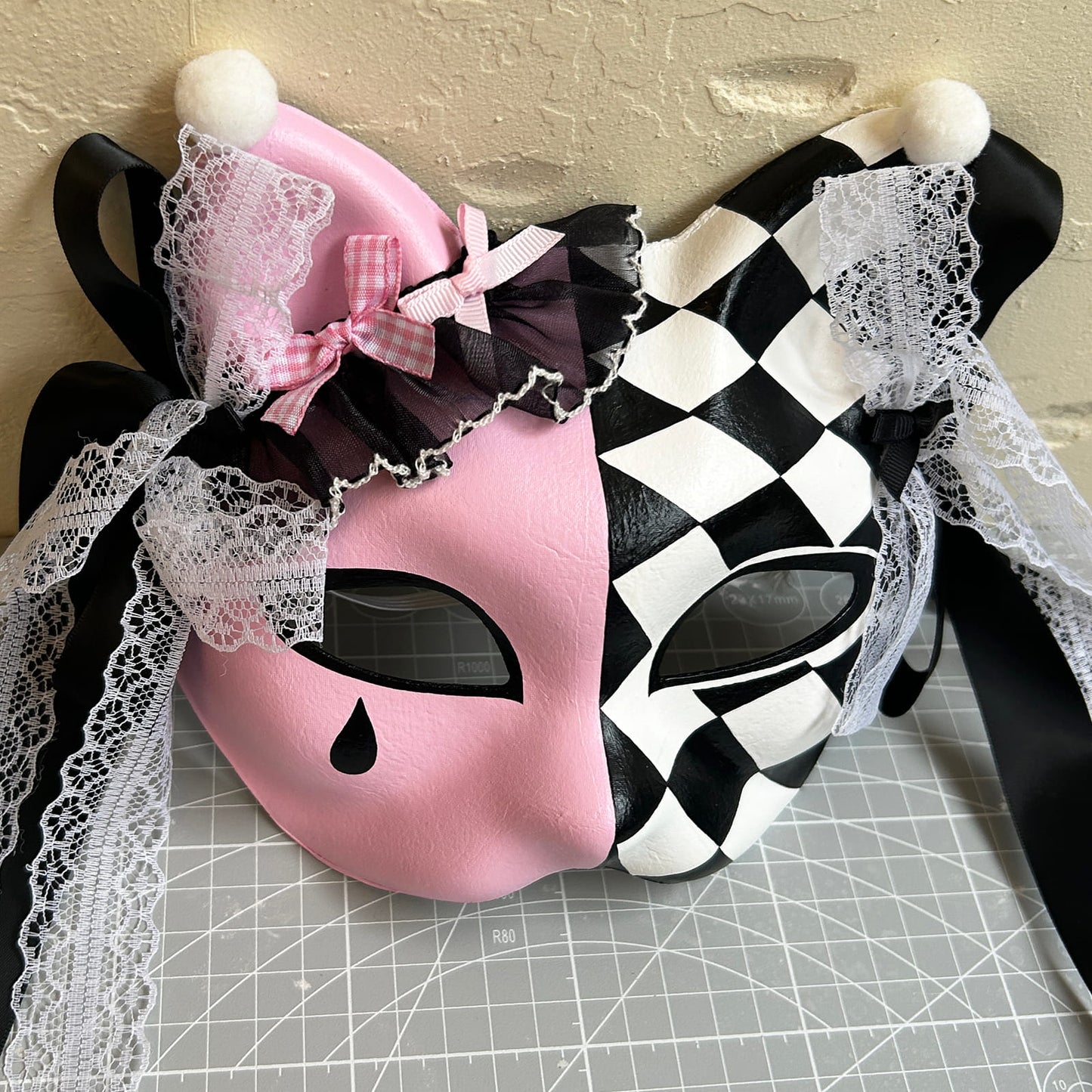 Kabuki cat Mask for Cosplay Masquerade Costume 03