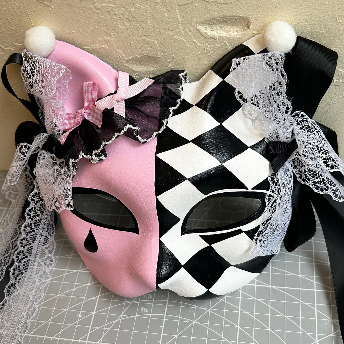 Kabuki cat Mask for Cosplay Masquerade Costume 03