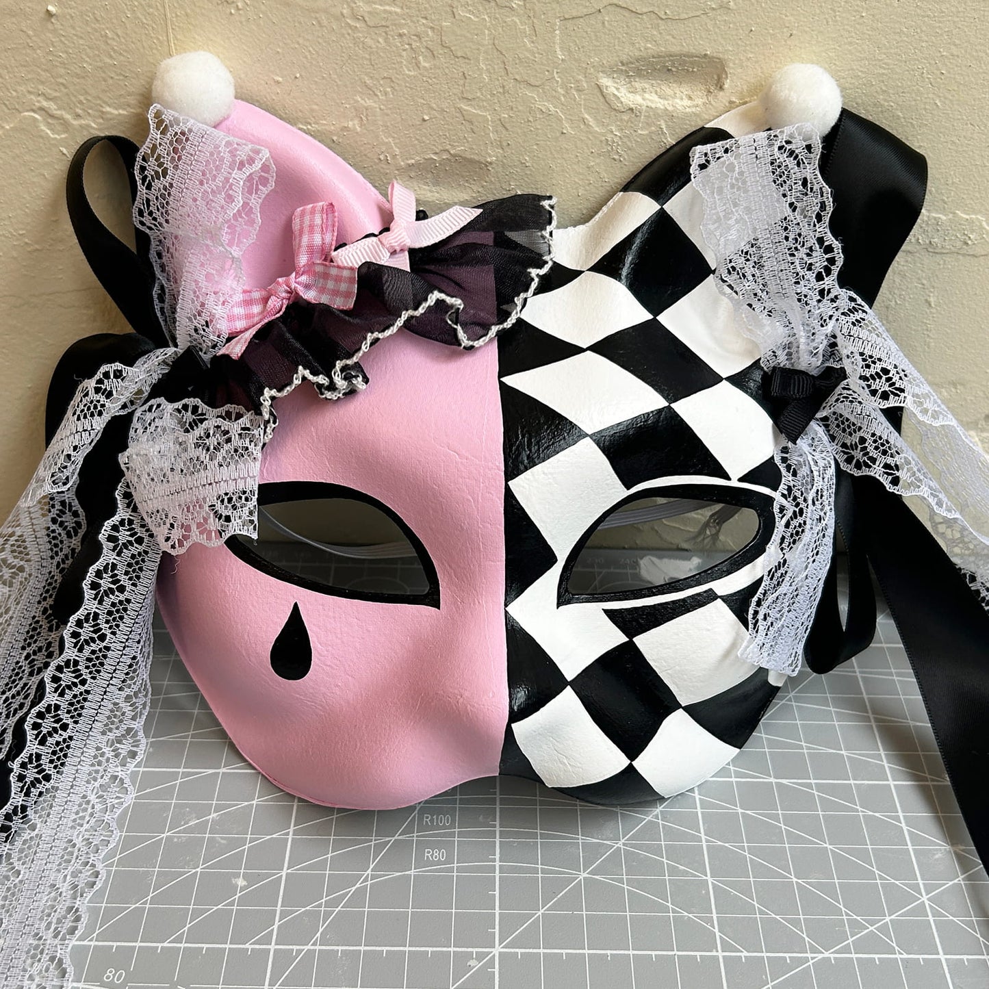 Kabuki cat Mask for Cosplay Masquerade Costume 03