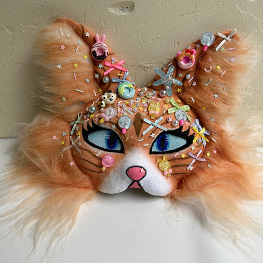 Light brown sweet Therian cat mask 01.